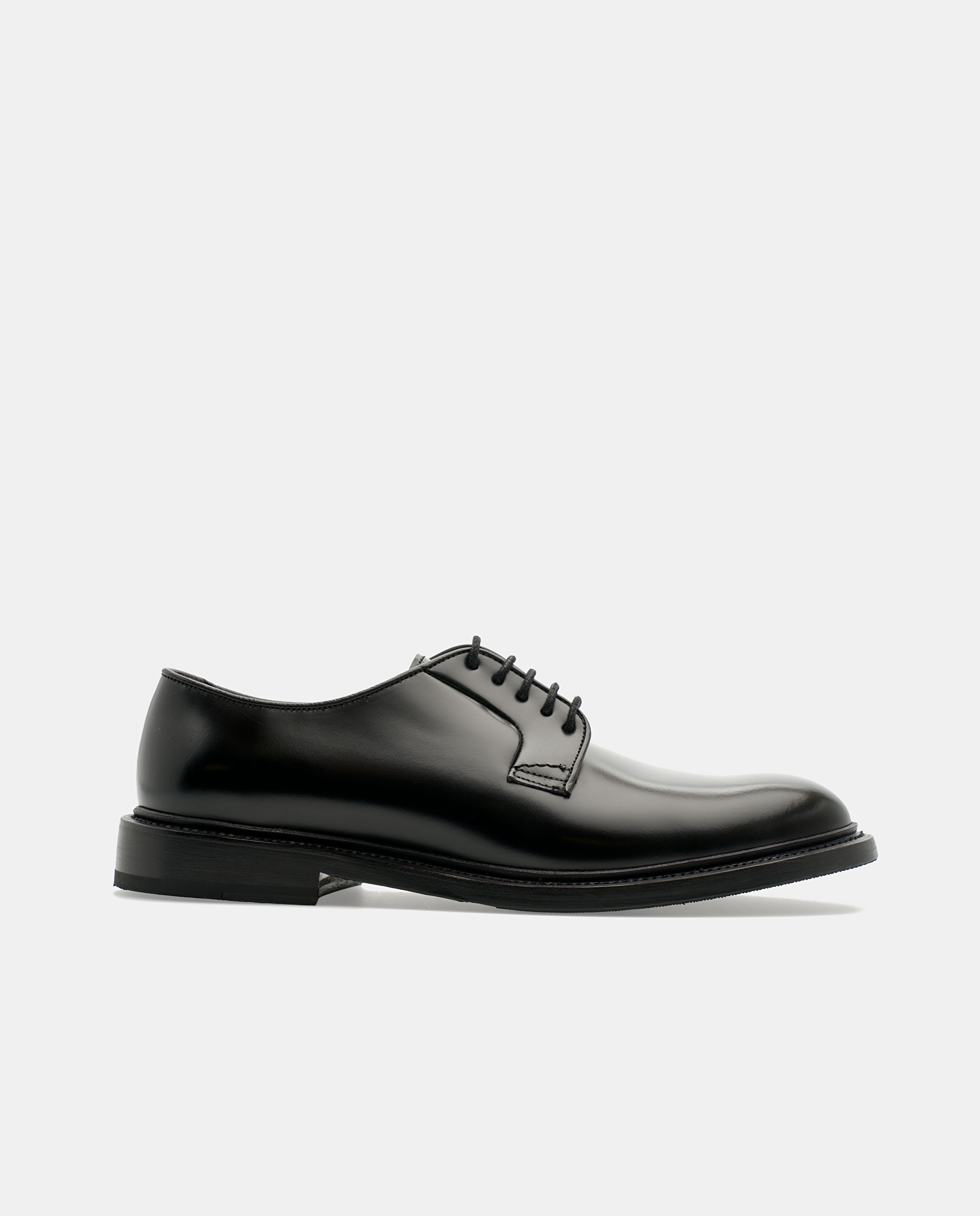Sapatos de Cordões Prestige em Pele de Bovino em Preto Preto-1