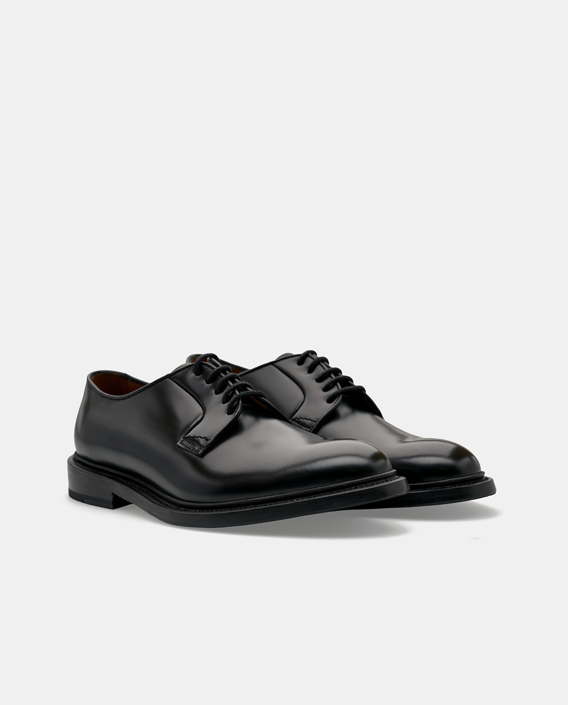 Sapatos de Cordões Prestige em Pele de Bovino em Preto Preto-2