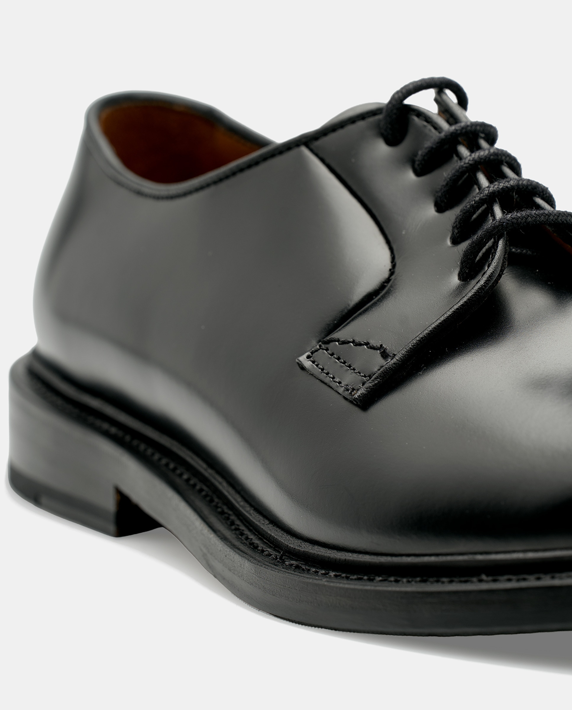 Sapatos de Cordões Prestige em Pele de Bovino em Preto Preto-4