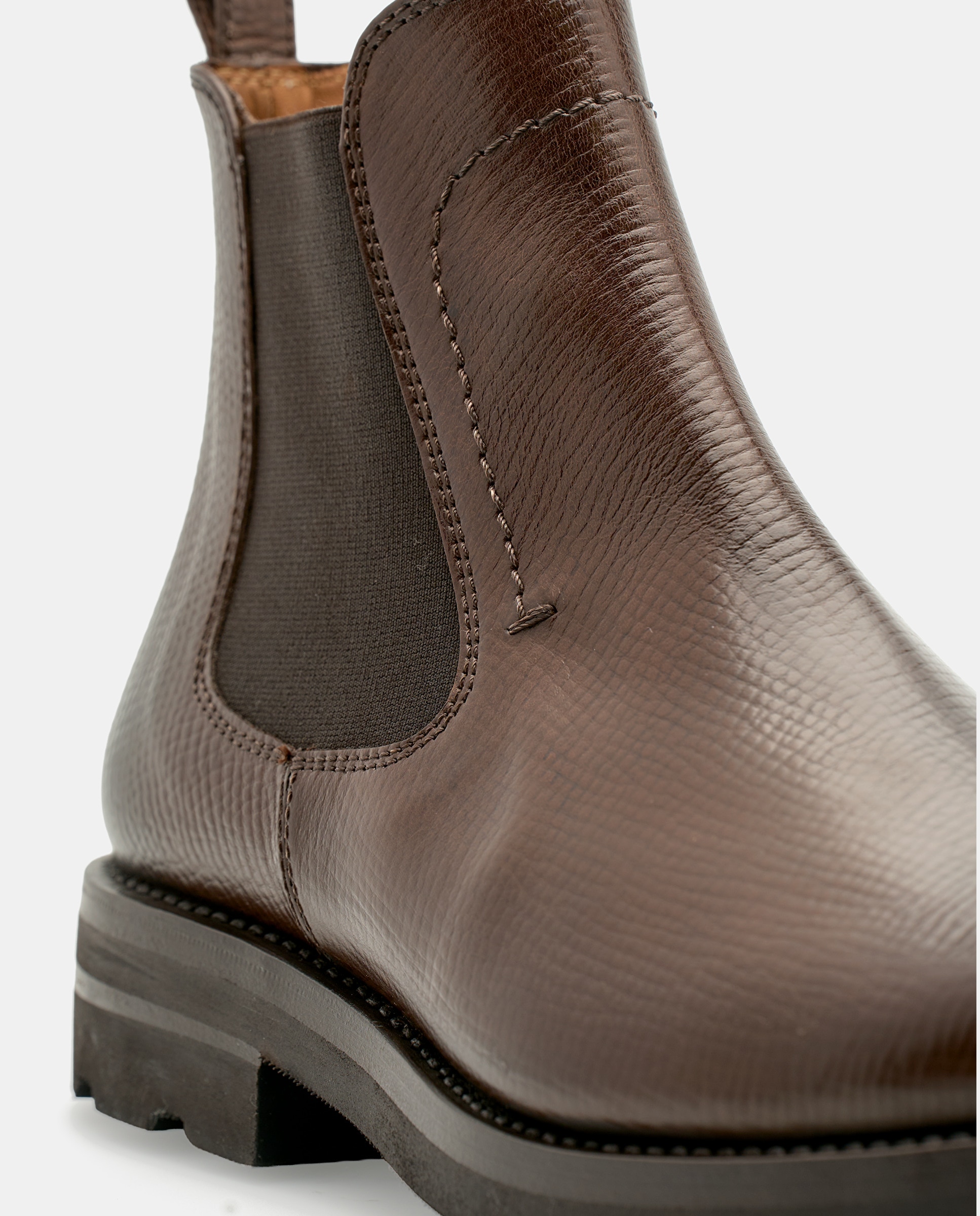 Botins Prime de Pele de Bovino Castanho-4