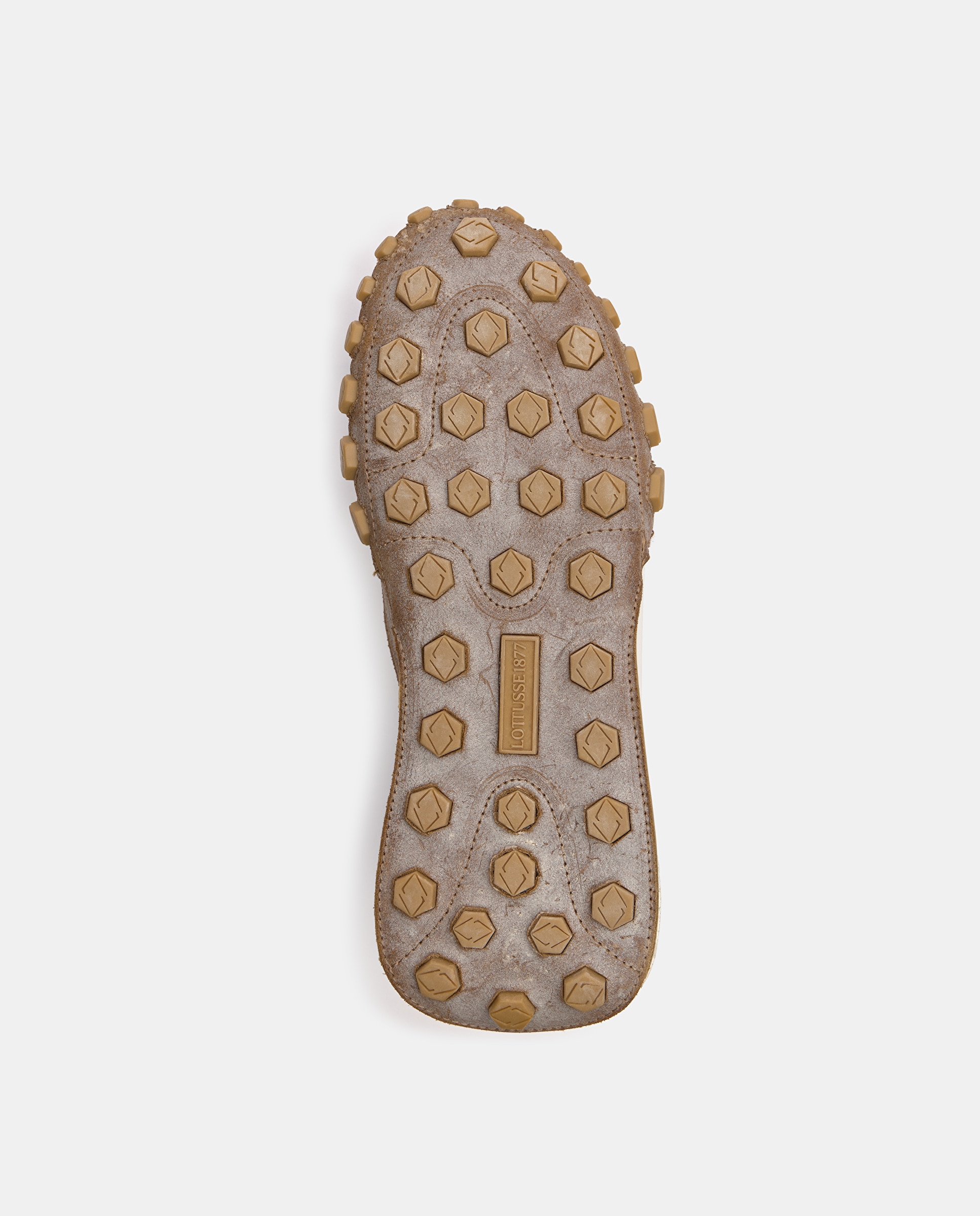 Sapatilhas Retro Nauta de Pele de Bovino Bege-5