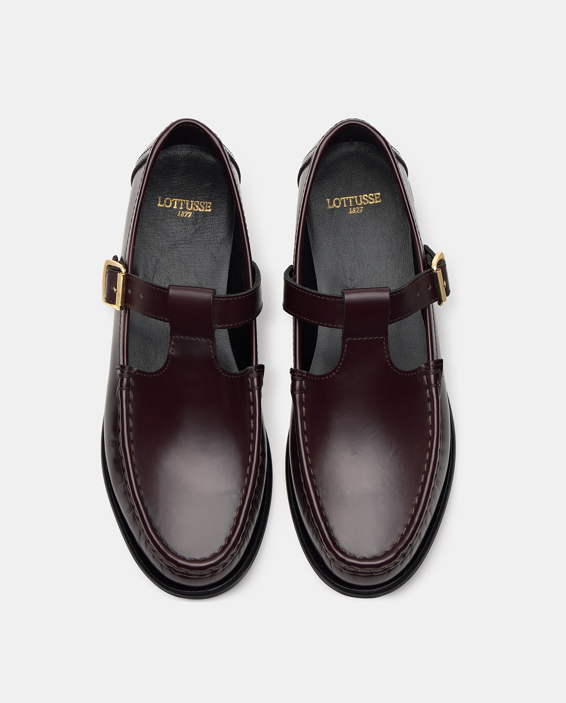 Mocassins Lara em Pele de Bovino Bordeaux-6