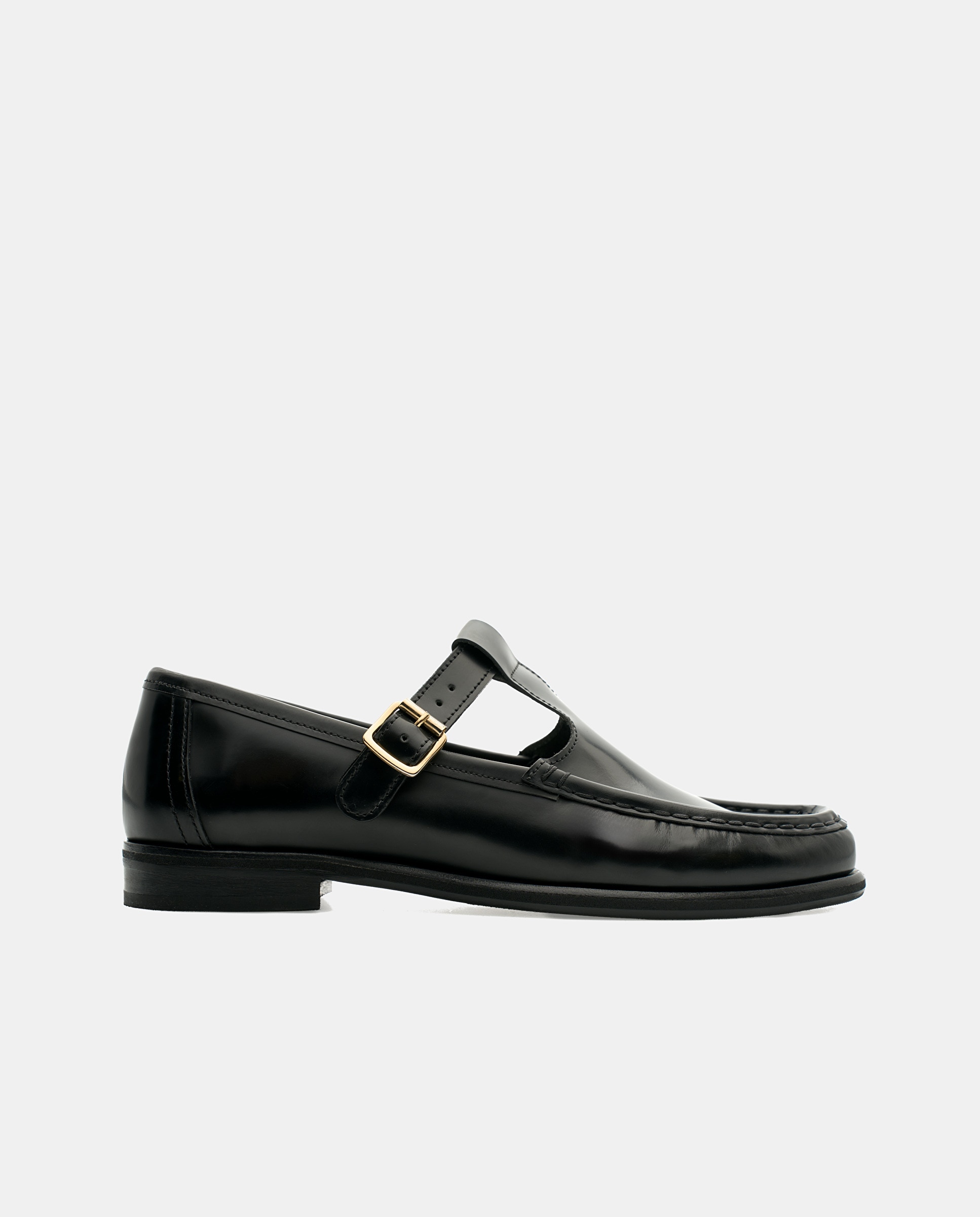 Mocassins Lara em Pele de Bovino Preto-1