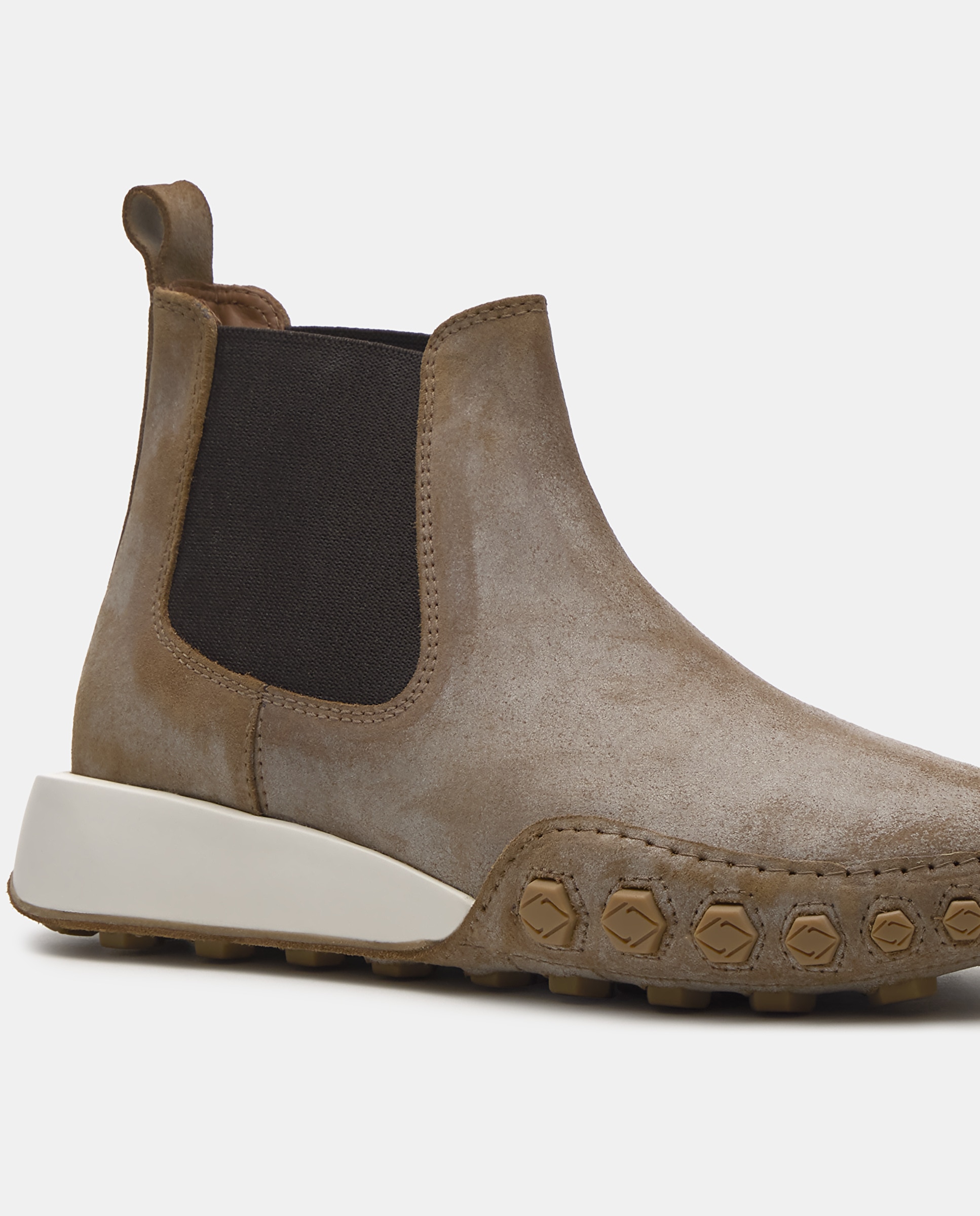 Sapatilhas Nauta de Pele Castanho-4