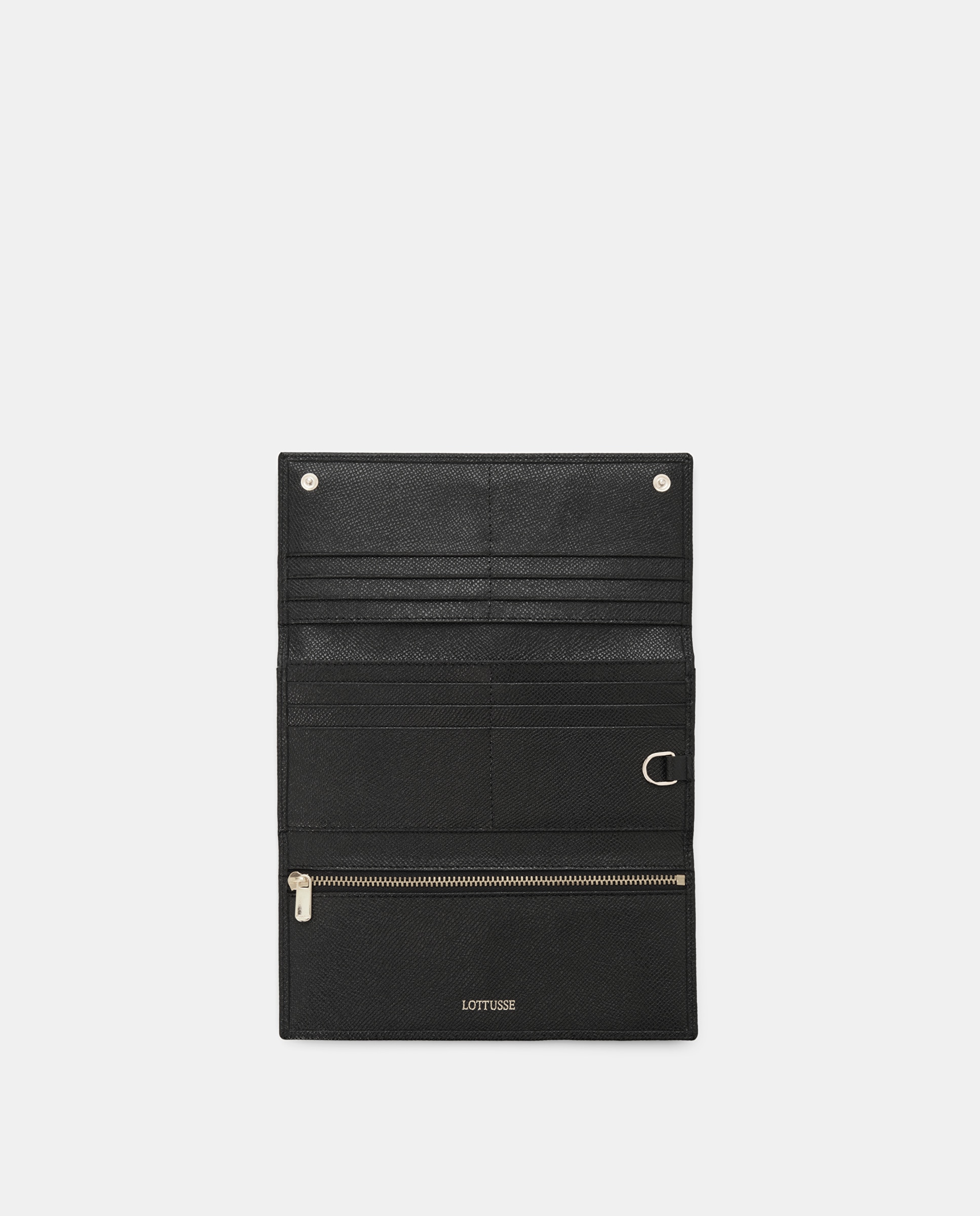Carteira Retangular de Pele Bovino Preto-3