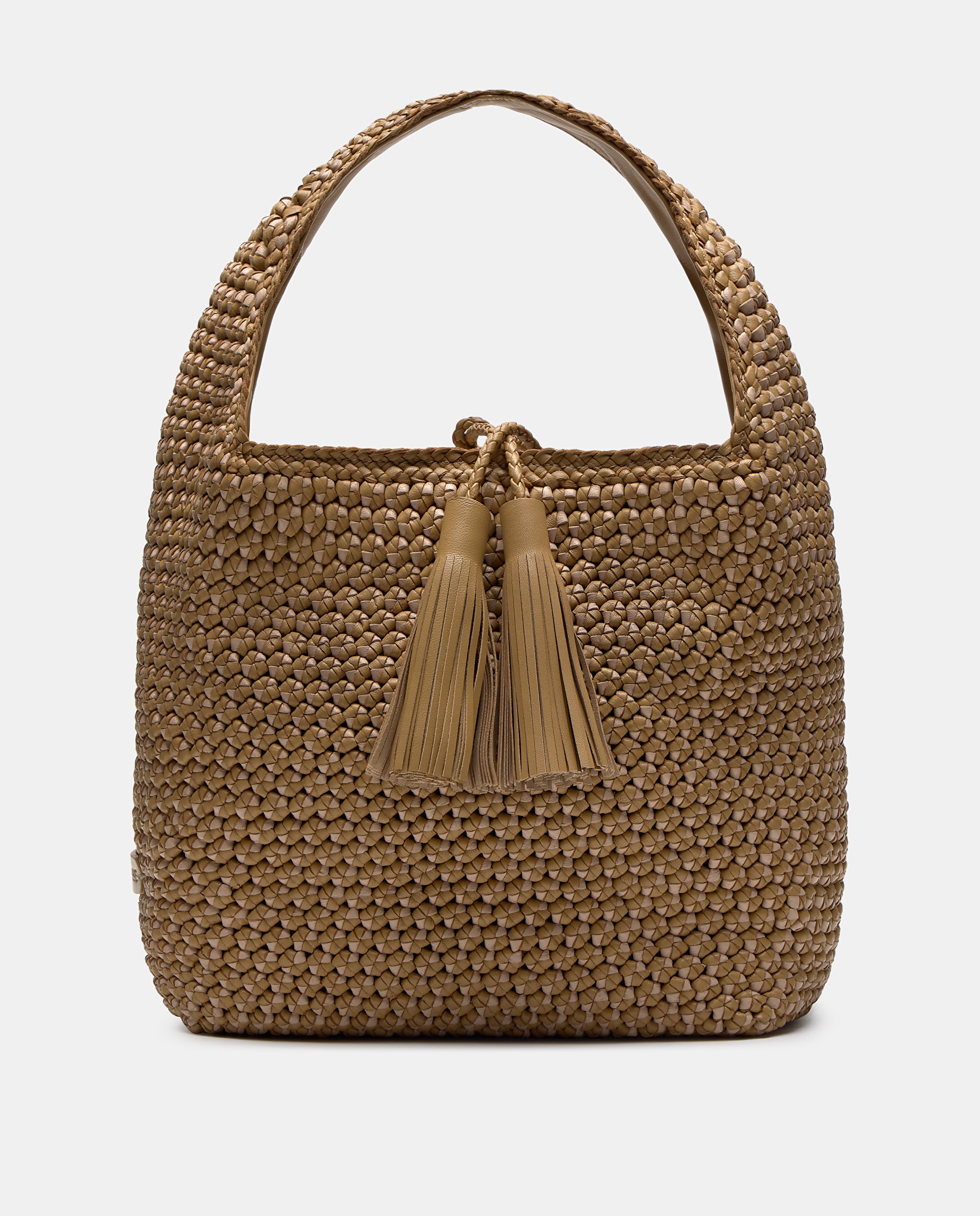 Imagem 0 de Mala Pequena de Pele Entrançada