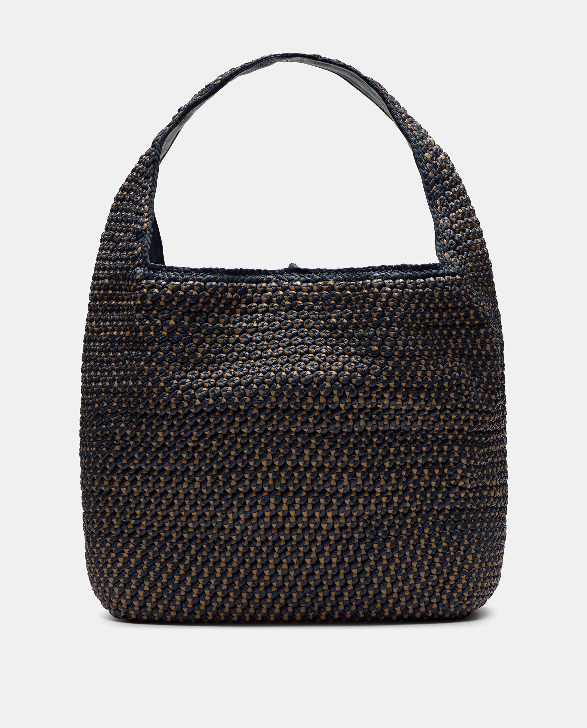 Mala Hobo de Pele de Cordeiro Camel-3