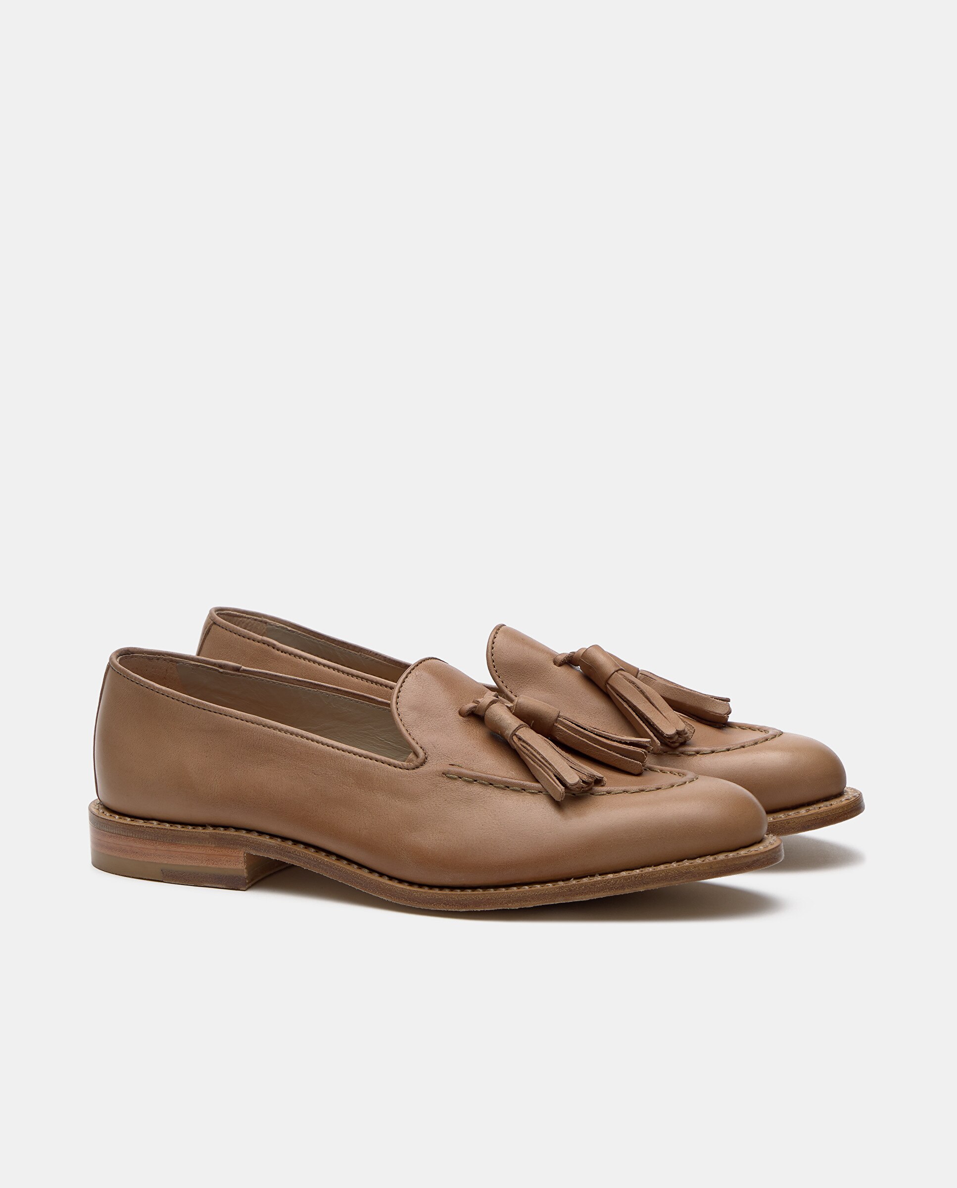 Mocassins de Pele de Bezerro Taupe-2