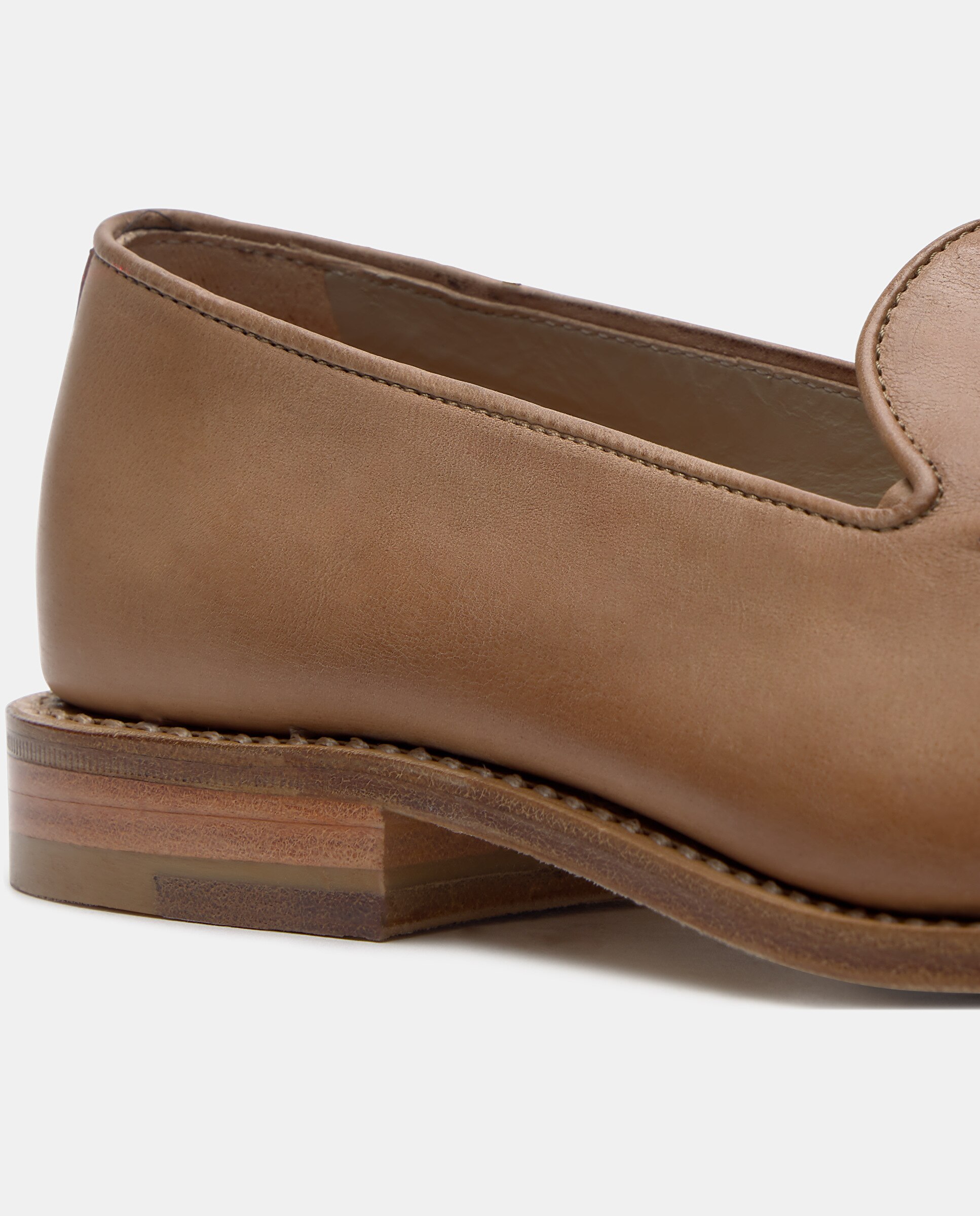 Mocassins de Pele de Bezerro Taupe-4