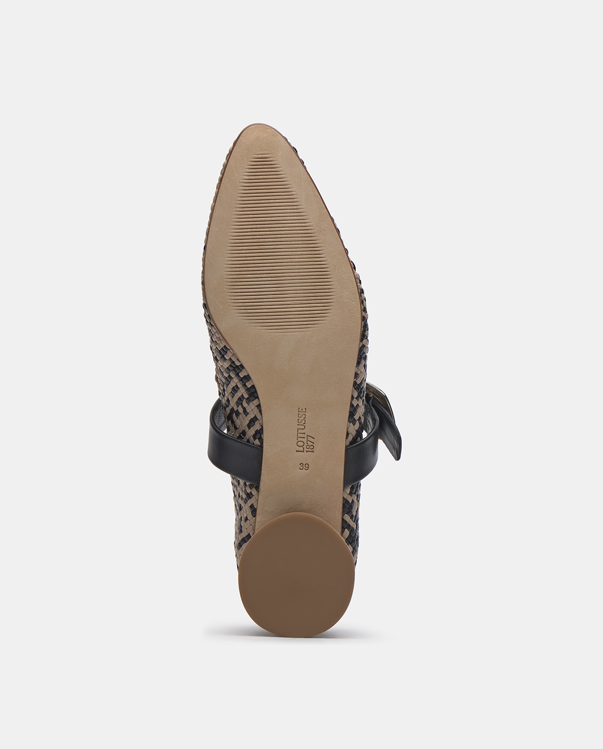 Sapatos Mercedes de Pele de Cordeiro Preto / Branco-5