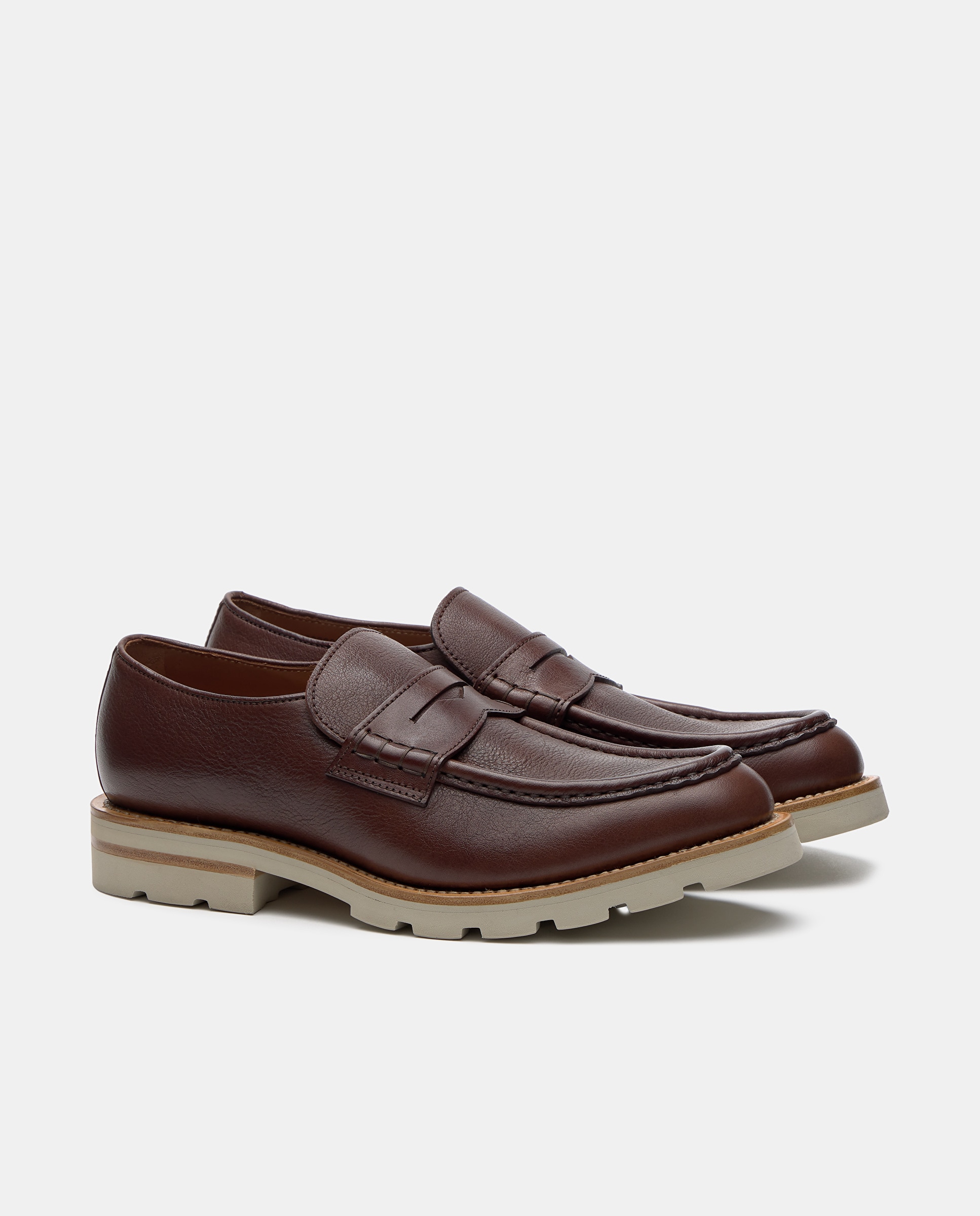 Mocassins Formais Murphy de Pele Castanho-2