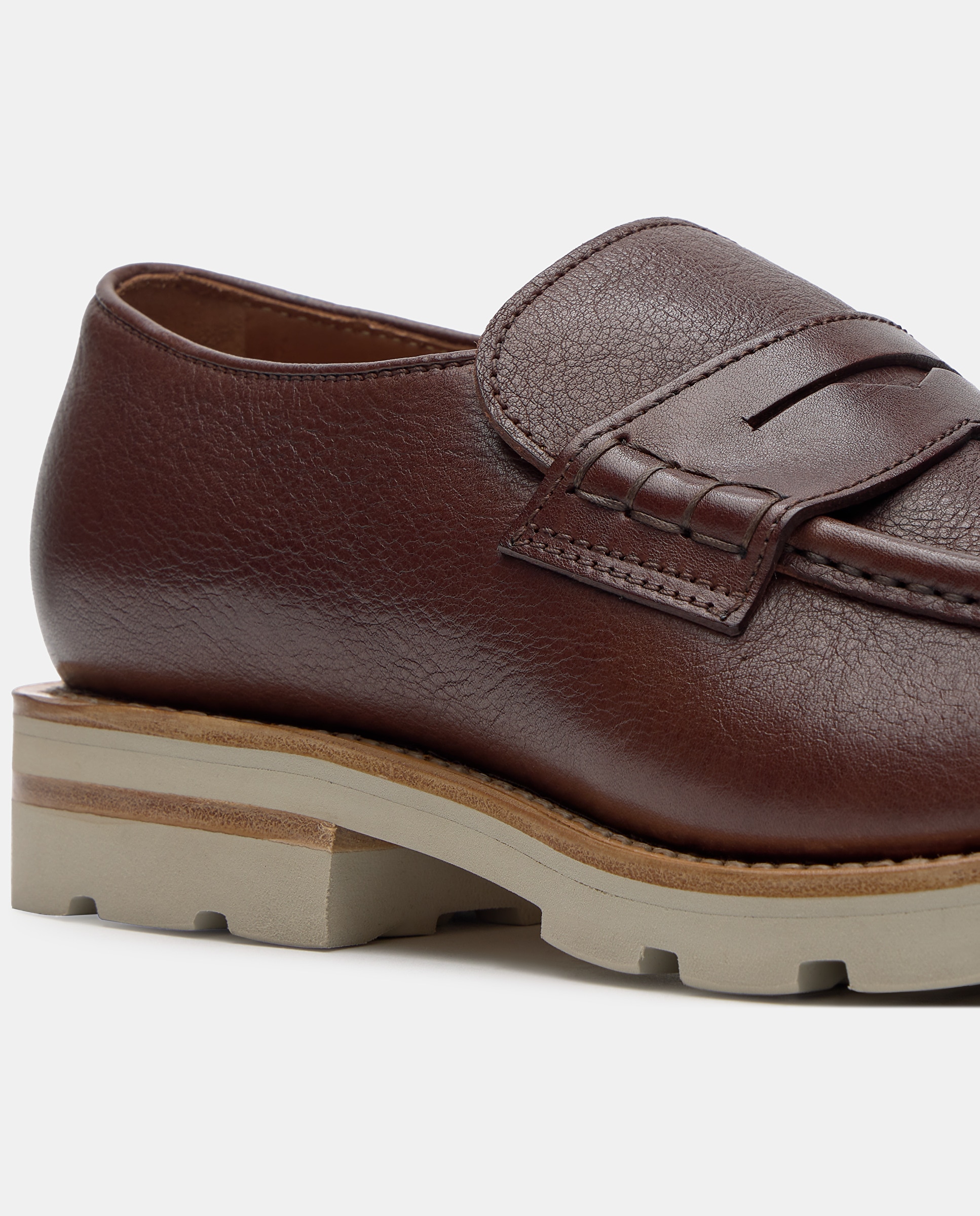 Mocassins Formais Murphy de Pele Castanho-4