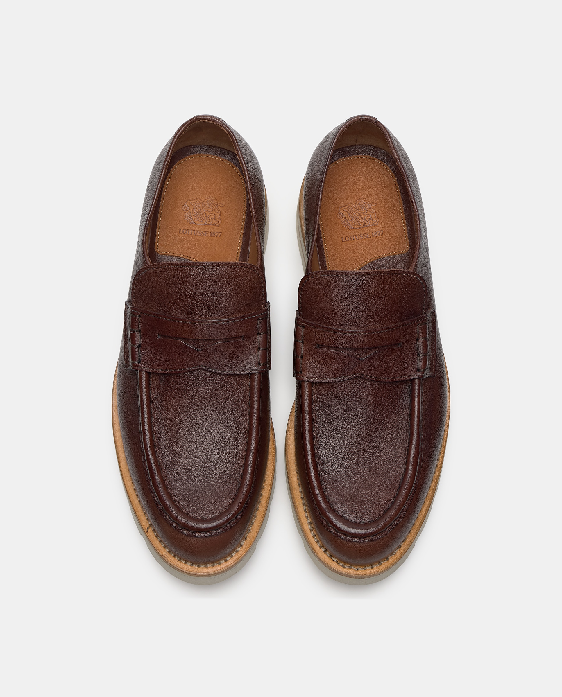 Mocassins Formais Murphy de Pele Castanho-6