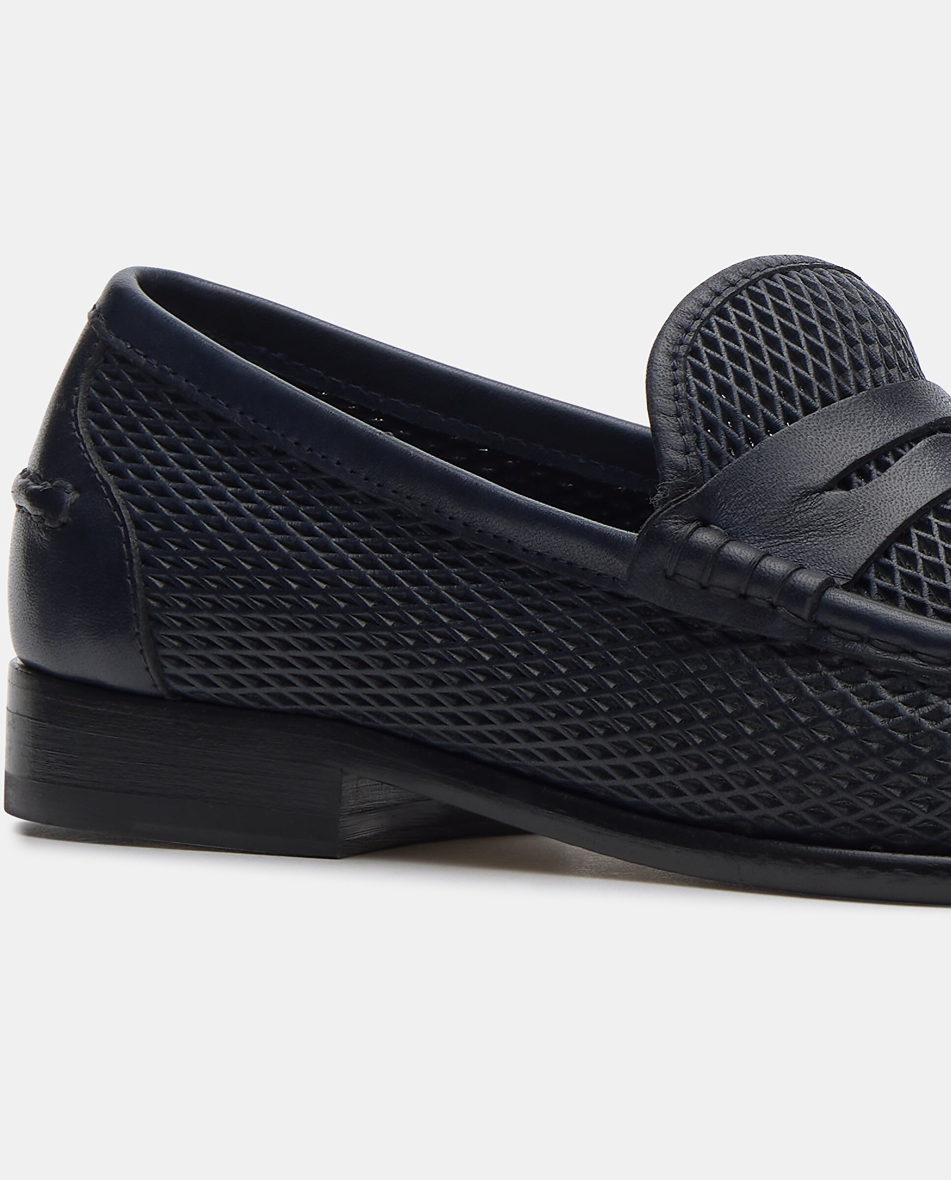 Mocassins de Pele Estampada Azul-marinho-4