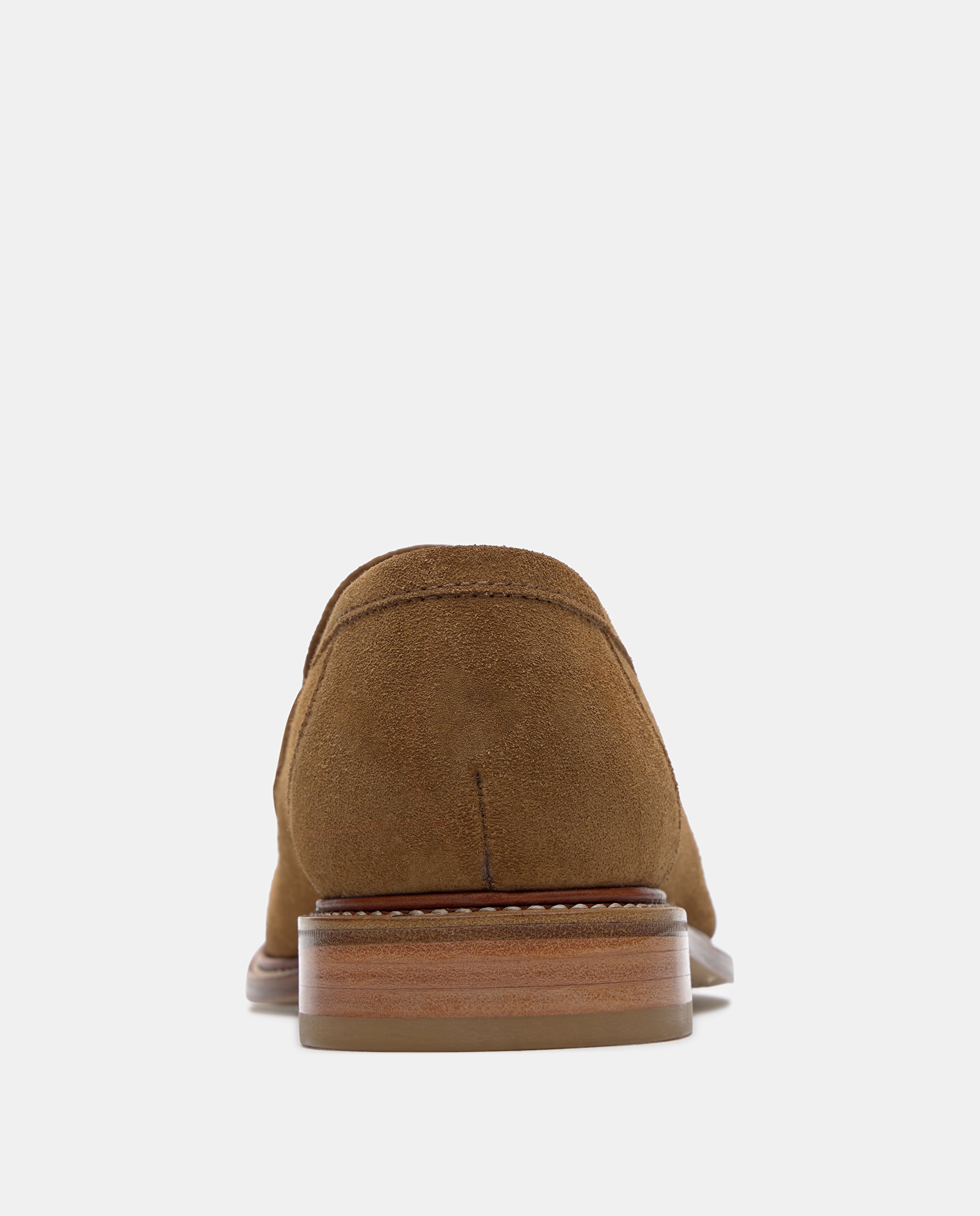 Mocassins Formais de Pele em Camurça Castanho-3