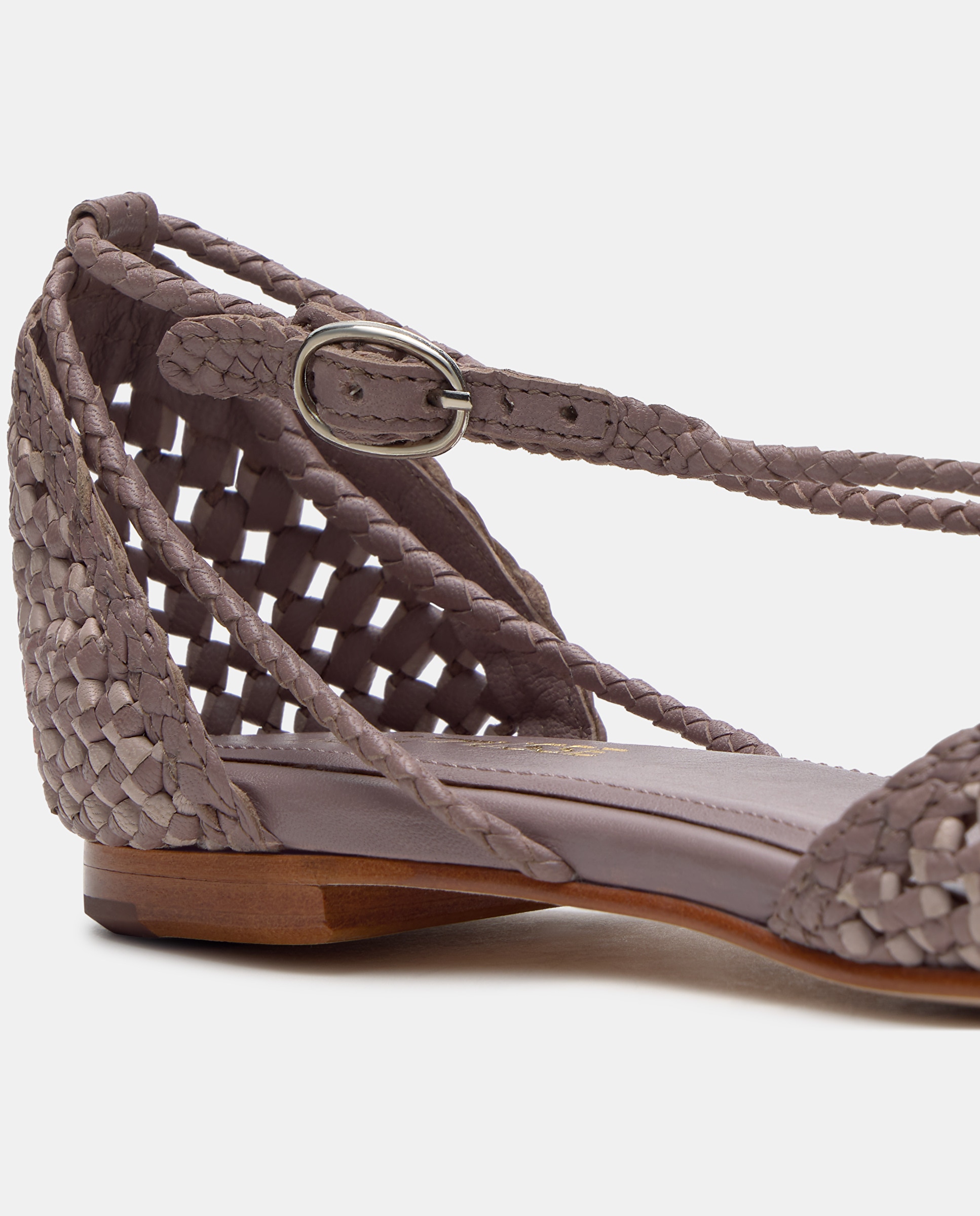 Sabrinas Desalcançadas de Pele de Cordeiro Roxo-4