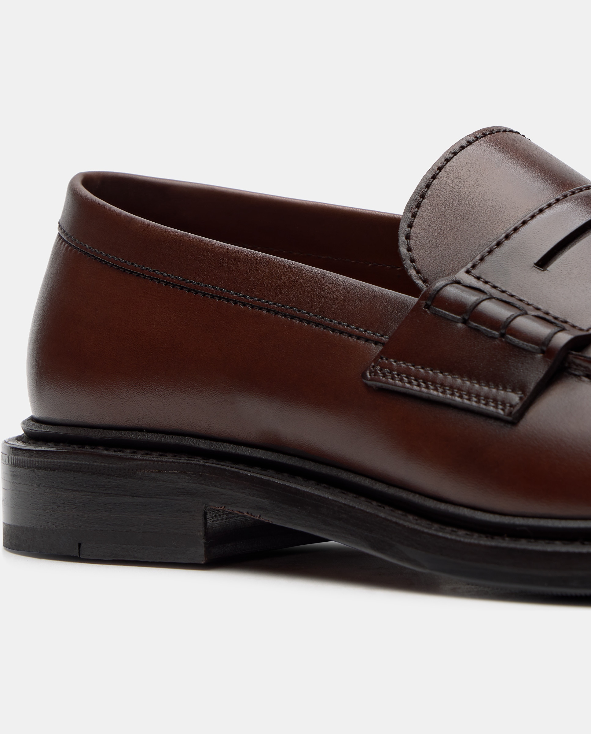 Mocassins Formais Prestige de Pele Castanho-4