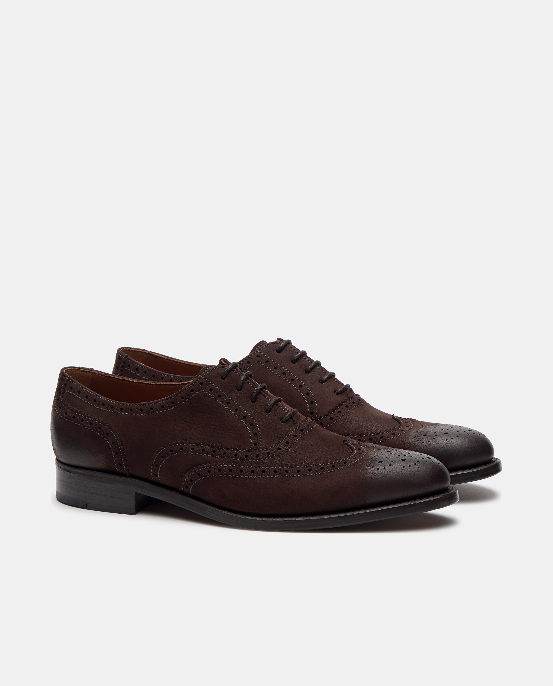 Sapato Oxford de Pele Nubuck Moca-2