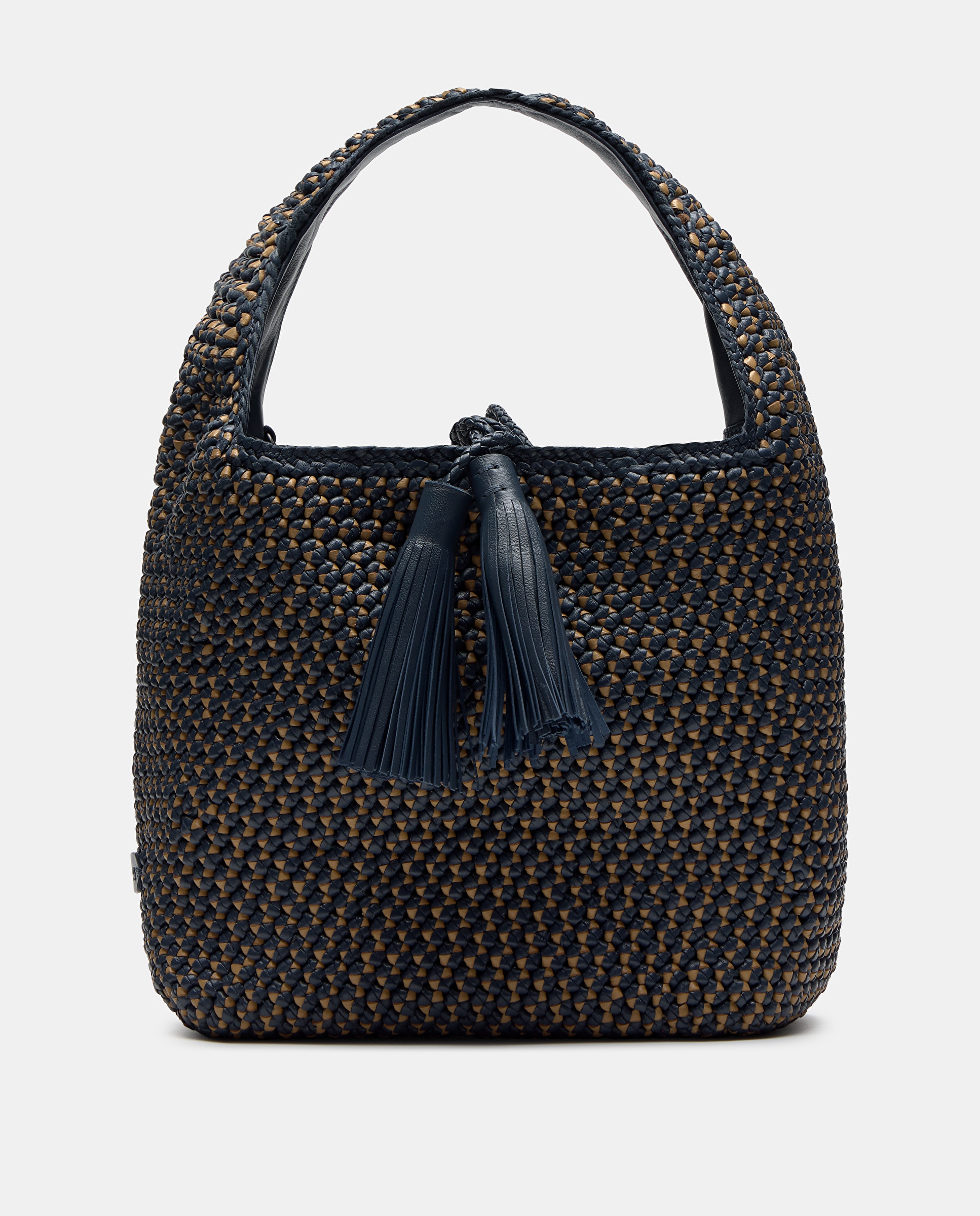 Imagem 0 de Mala Pequena de Pele Entrançada