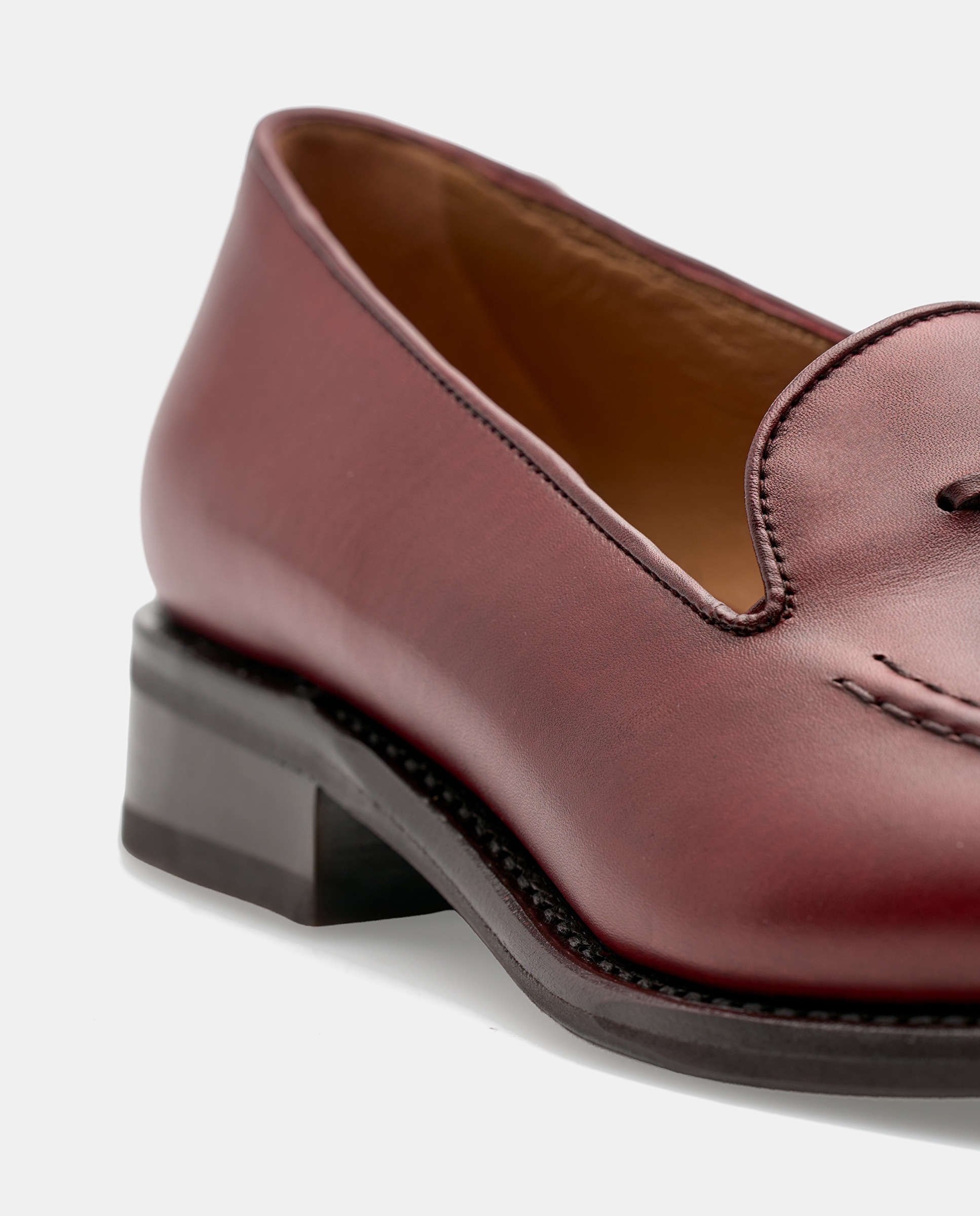 Mocassins Cambridge de Pele Bovino Bordeaux-4