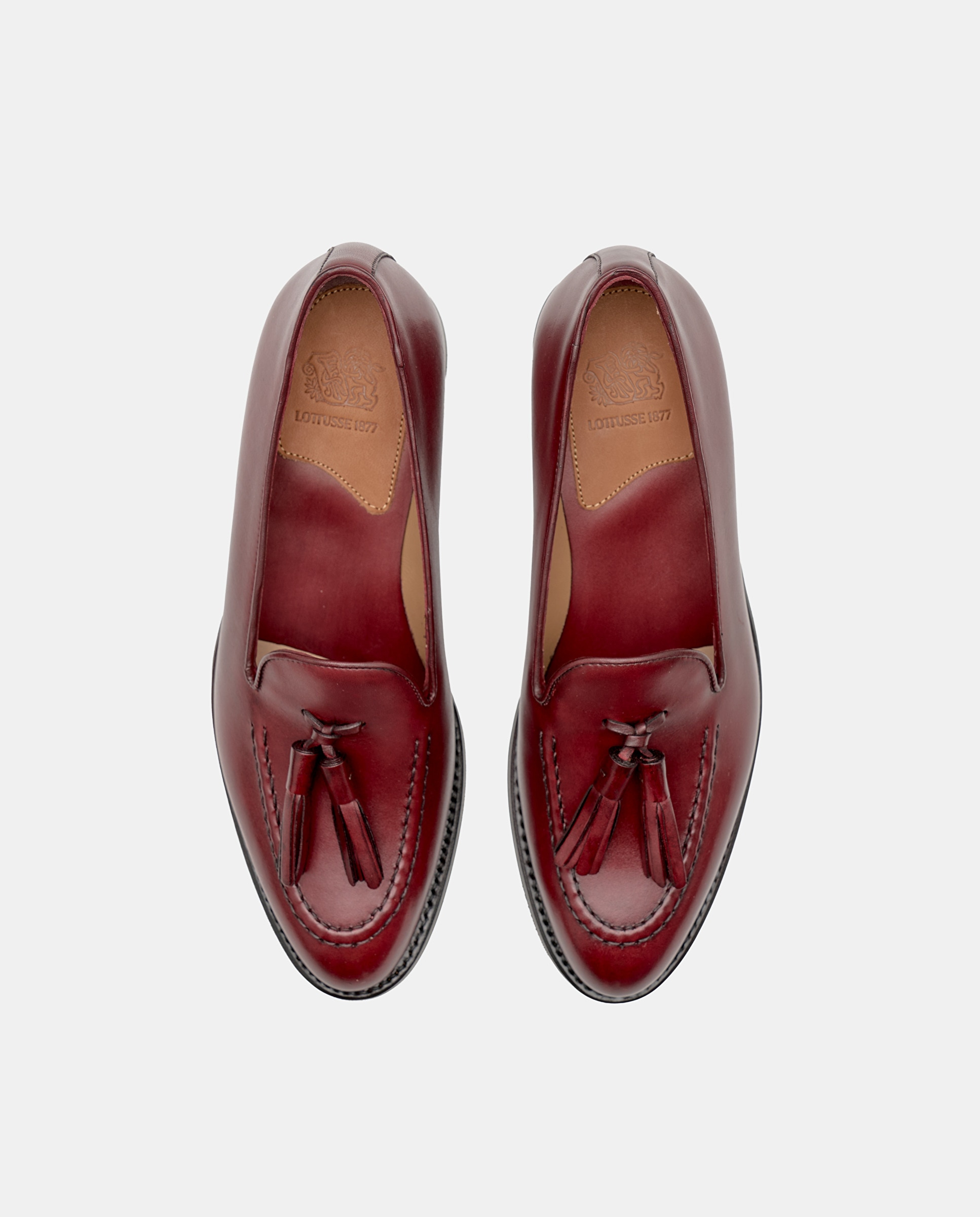 Mocassins Cambridge de Pele Bovino Bordeaux-6