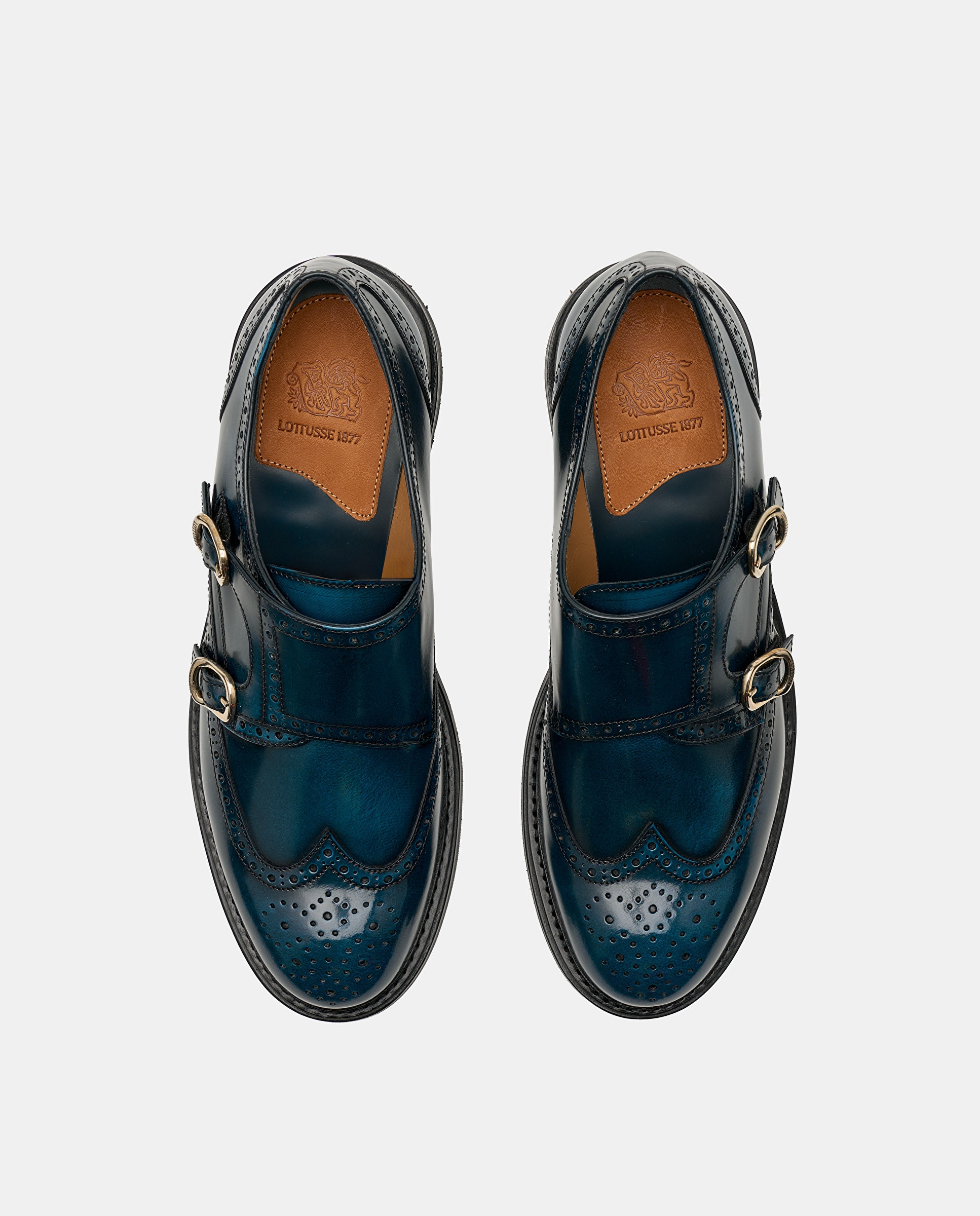 Bluchers Walton de Pele Azul Azul-6