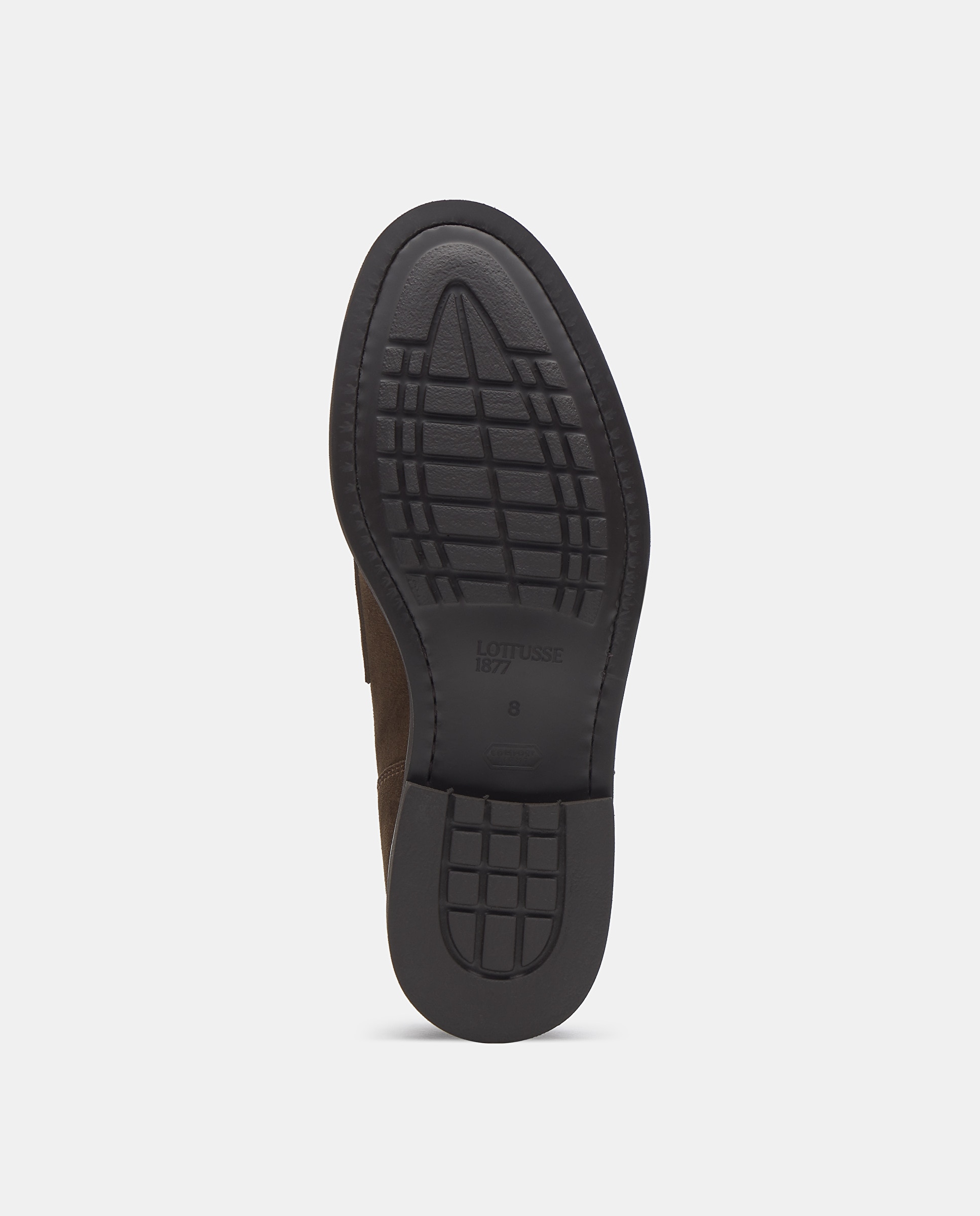 Mocassins de Camurça com Detalhe de Travessão e Sola de Borracha - Castanho Castanho-5