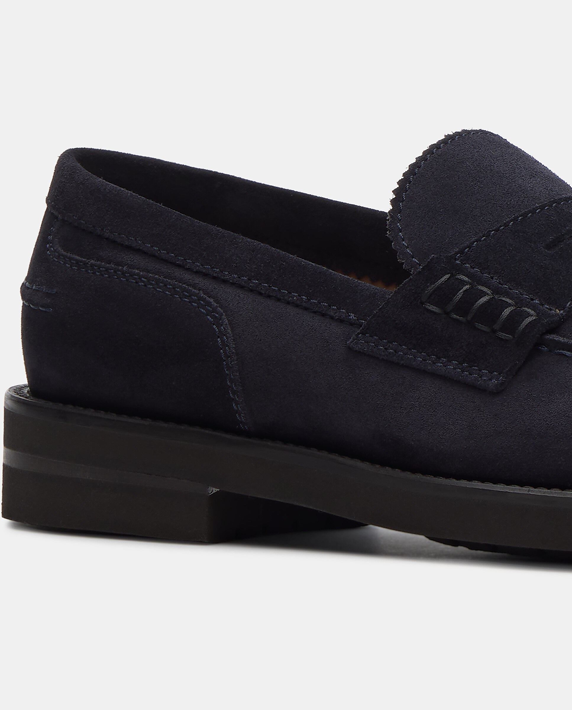 Mocassins Daytona de Pele de Bovino Azul-marinho-4