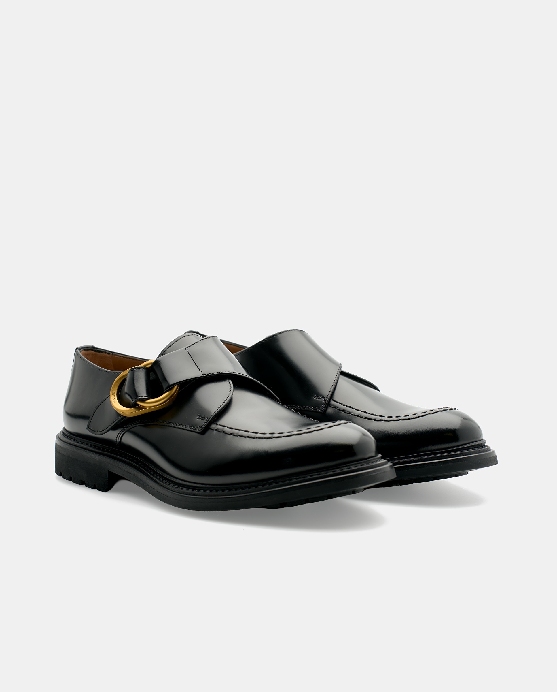 Sapatos de Cordões Walton em Pele de Bovino em Preto Preto-2