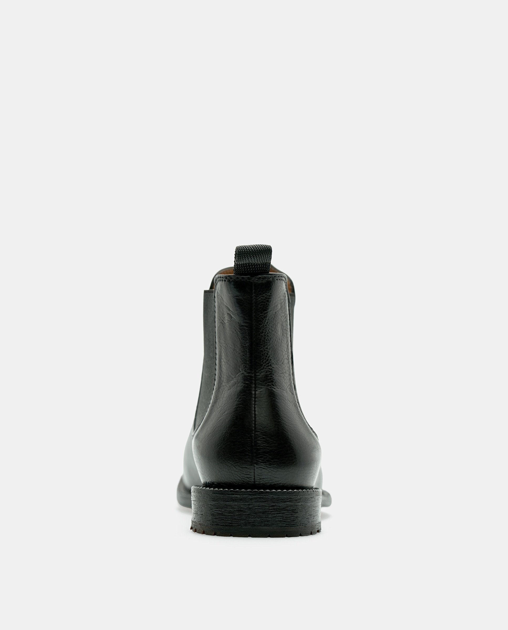 Botins Lutton de Pele de Bovino em Preto Preto-3
