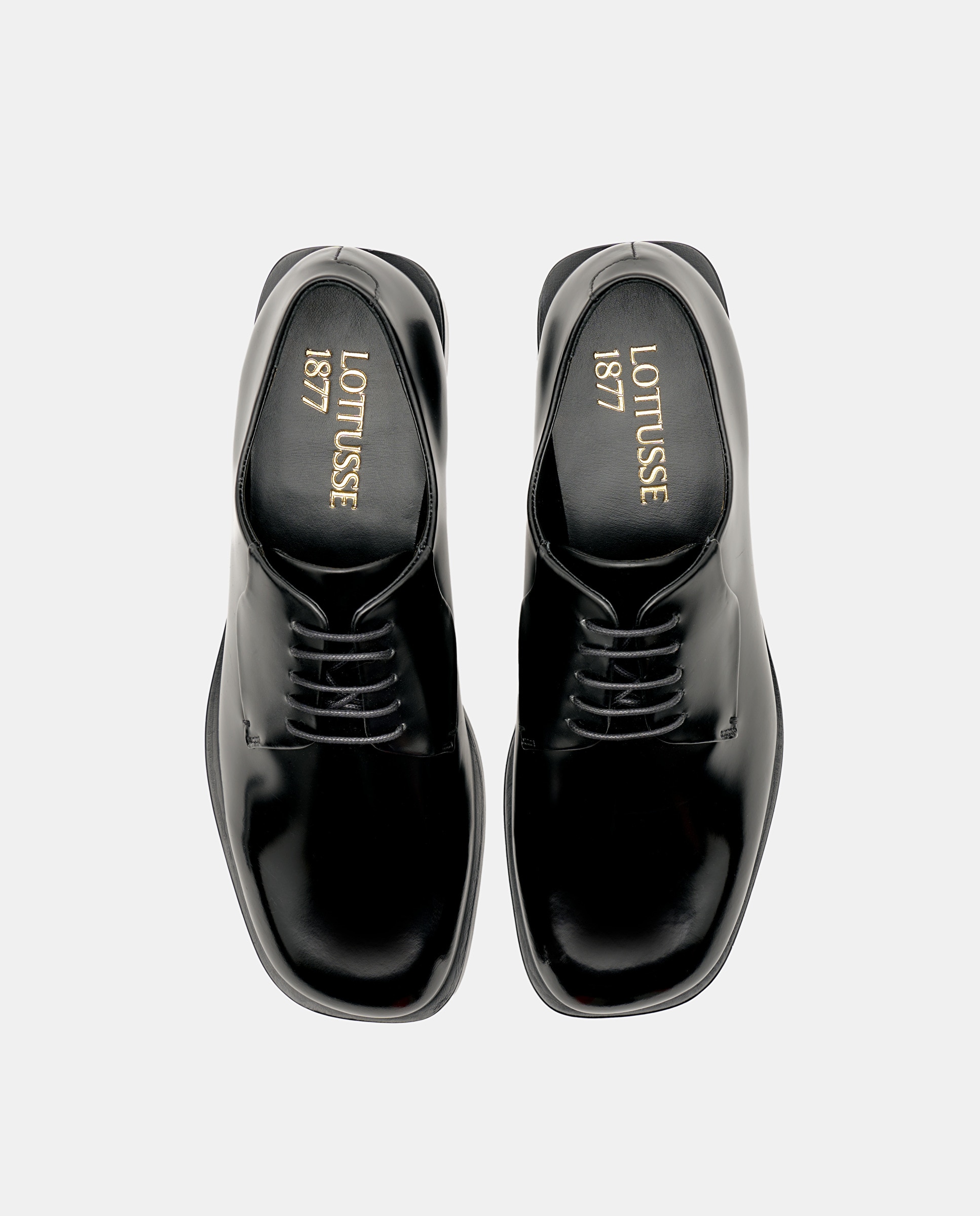 Sapatos de Cordões Tomir em Pele de Bovino em Preto Preto-6