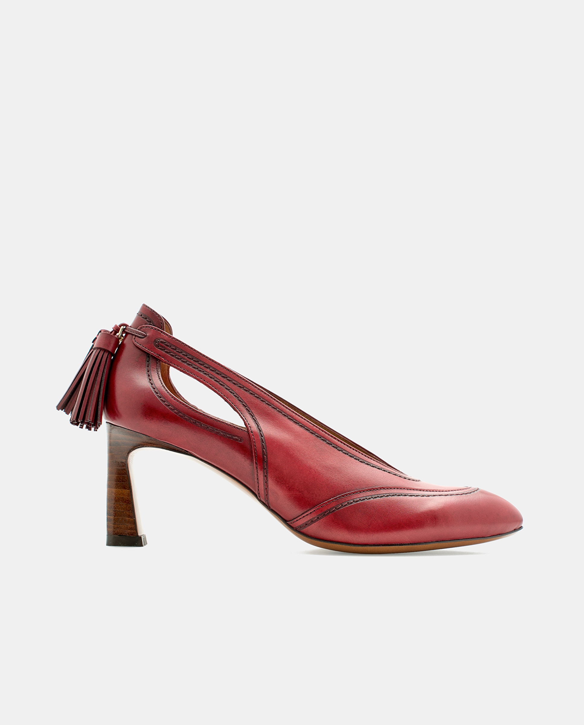 Imagem 0 de Sapatos de Salto Smithson de Pele Vermelho