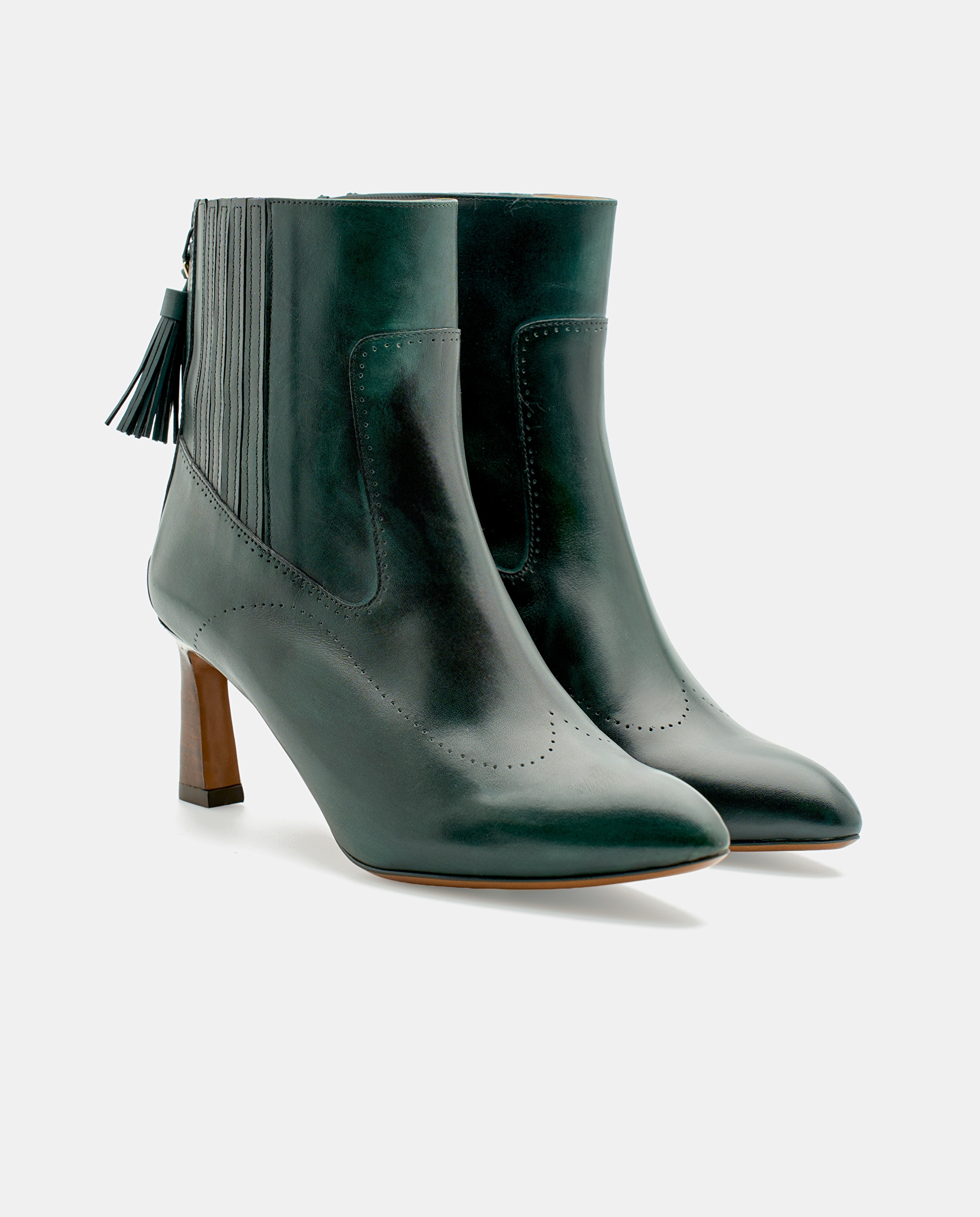 Botins Smithson de Pele de Bovino em Preto Preto-2