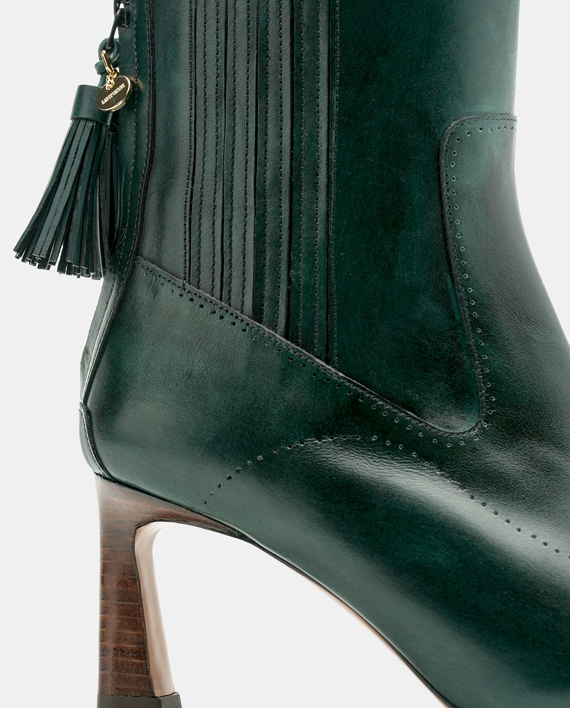 Botins Smithson de Pele de Bovino em Preto Preto-4