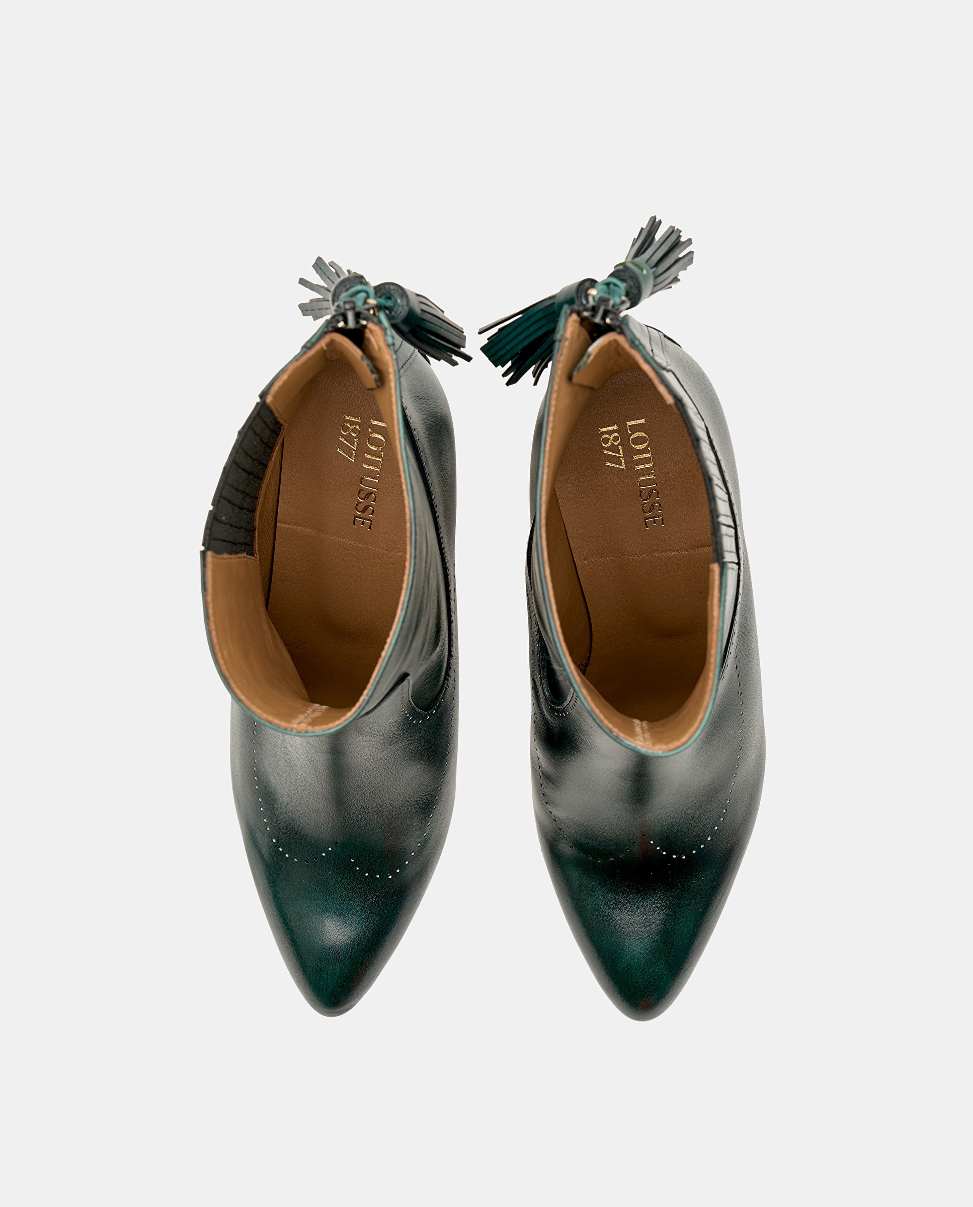 Botins Smithson de Pele de Bovino em Preto Preto-6