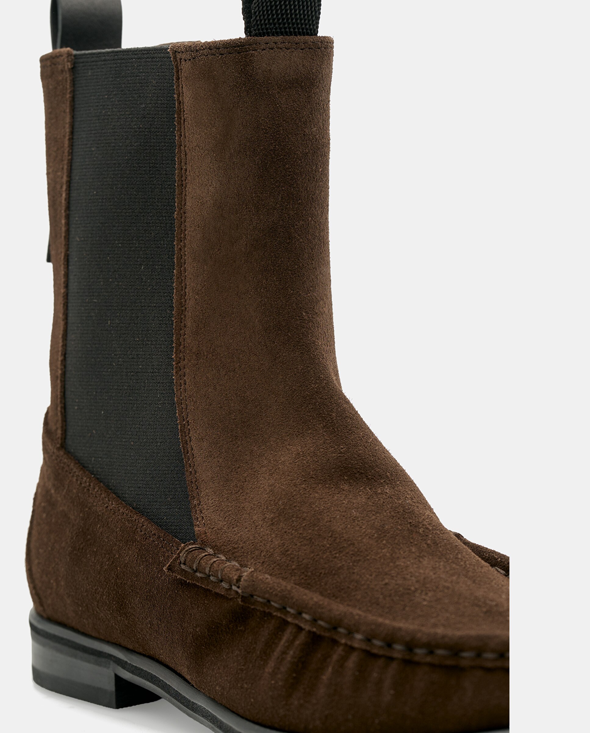 Botins Elásticos Lara de Pele Bovino Moca-4