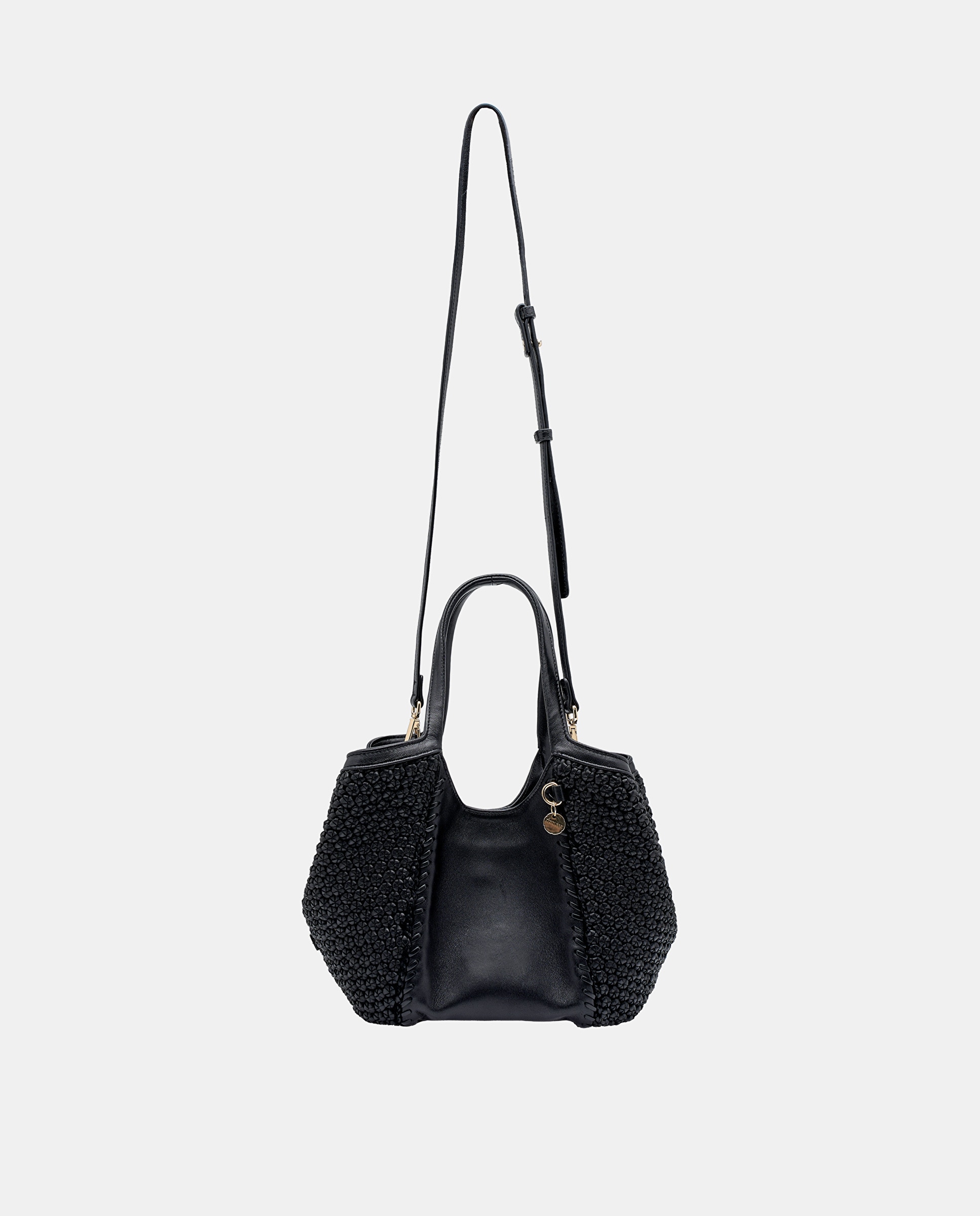 Mala Shopper Noodluxe de Pele de Cordeiro em Preto Preto-3