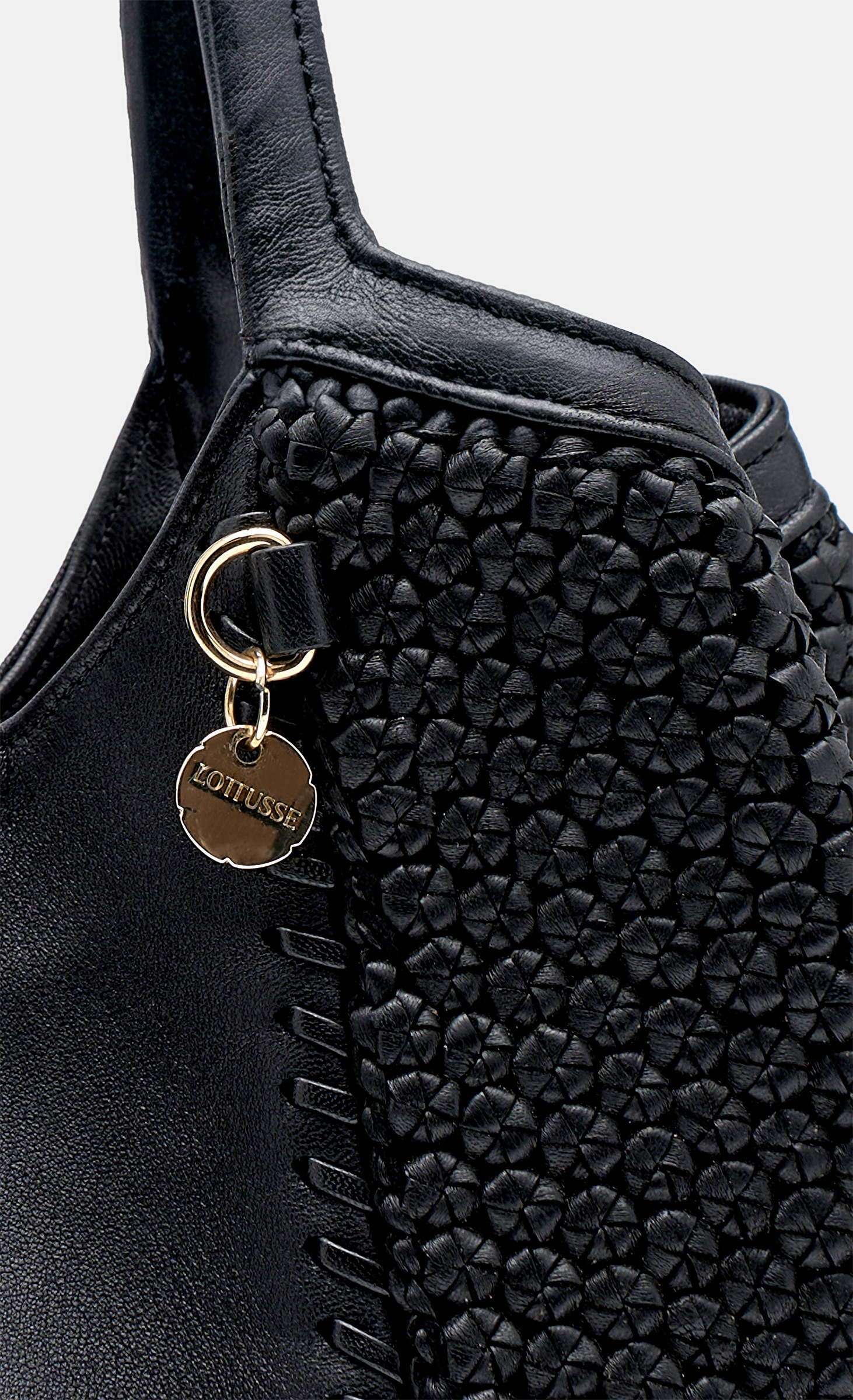 Mala Shopper Noodluxe de Pele de Cordeiro em Preto Preto-5