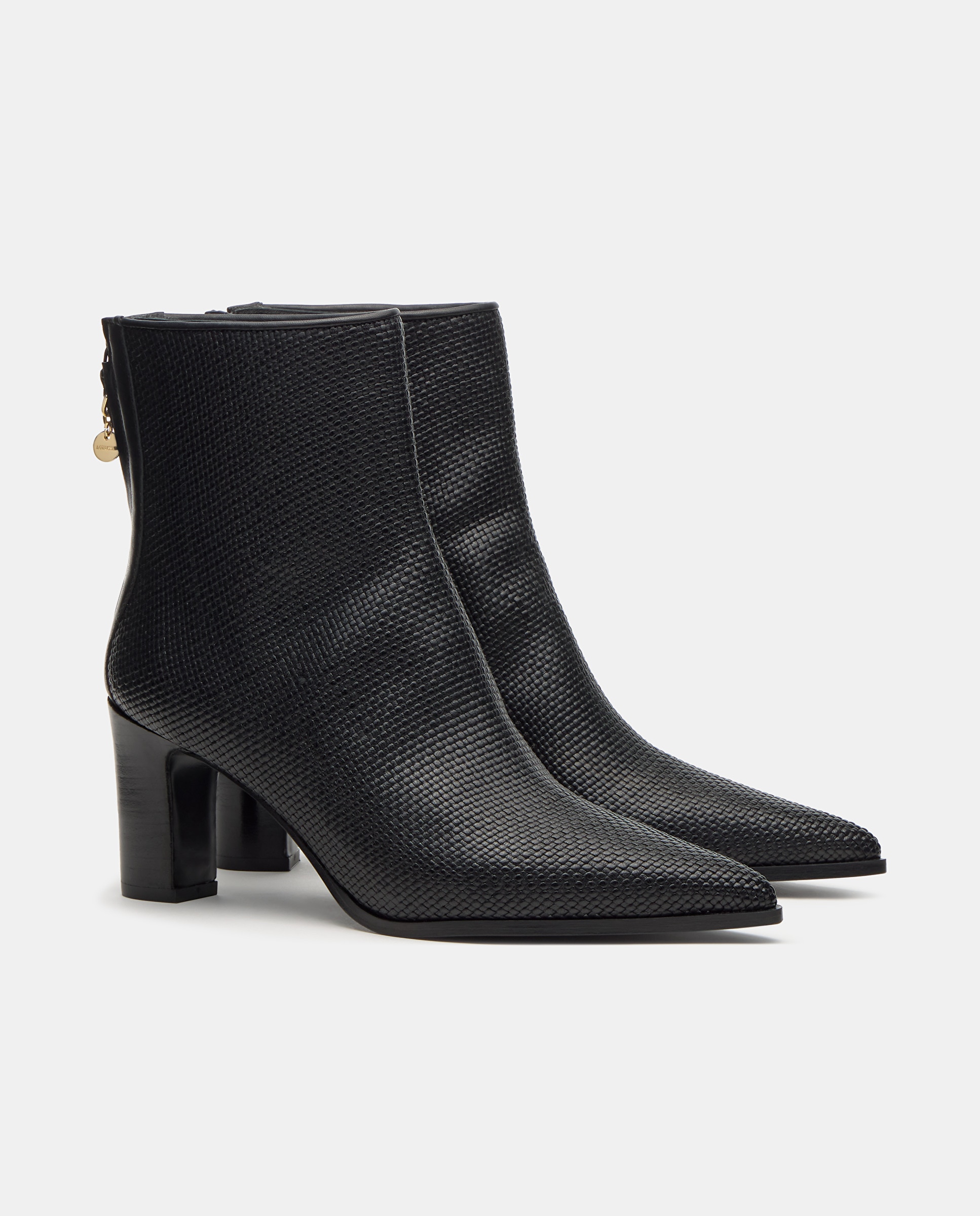 Botins Cort de Pele Preto-2