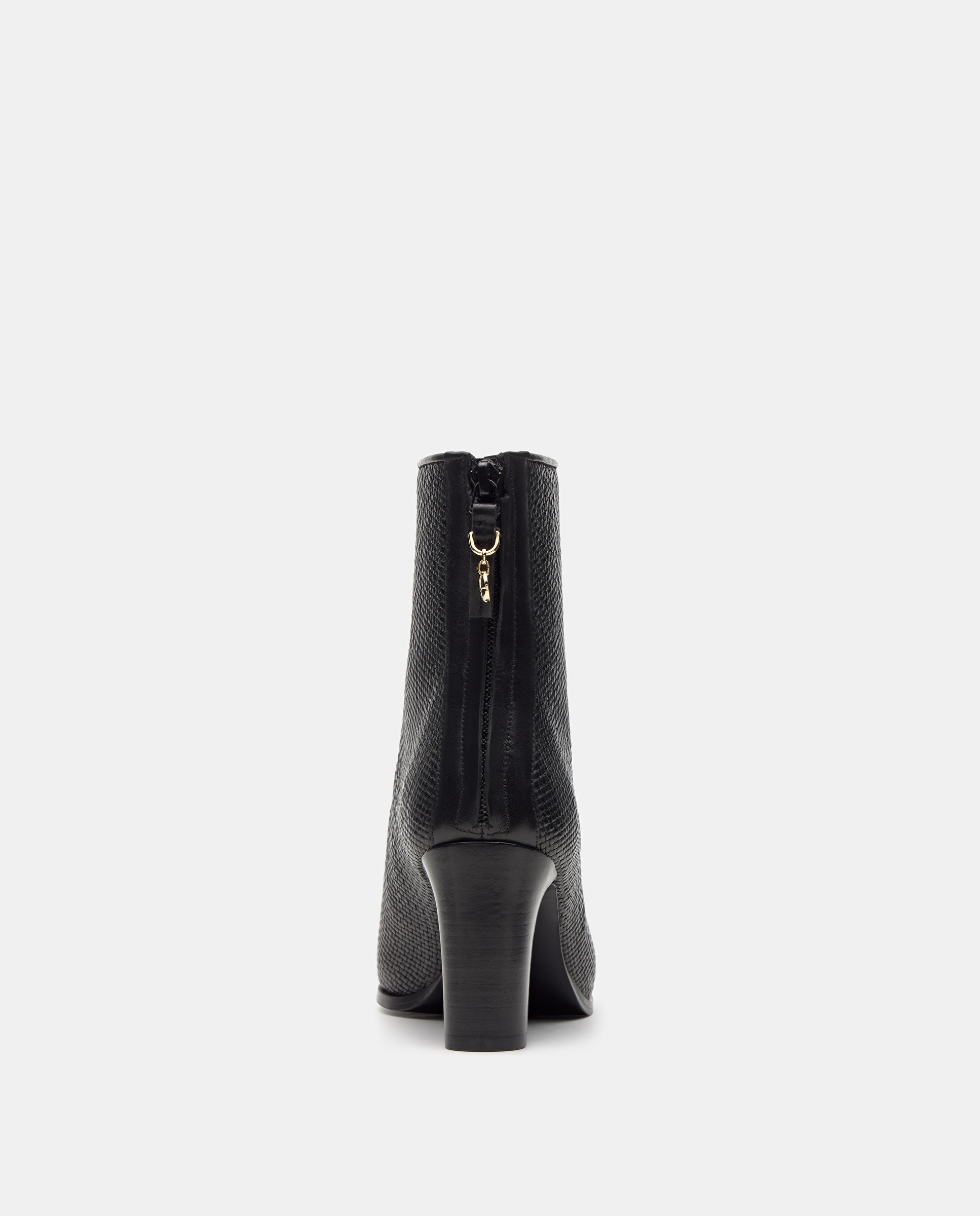 Botins Cort de Pele Preto-3