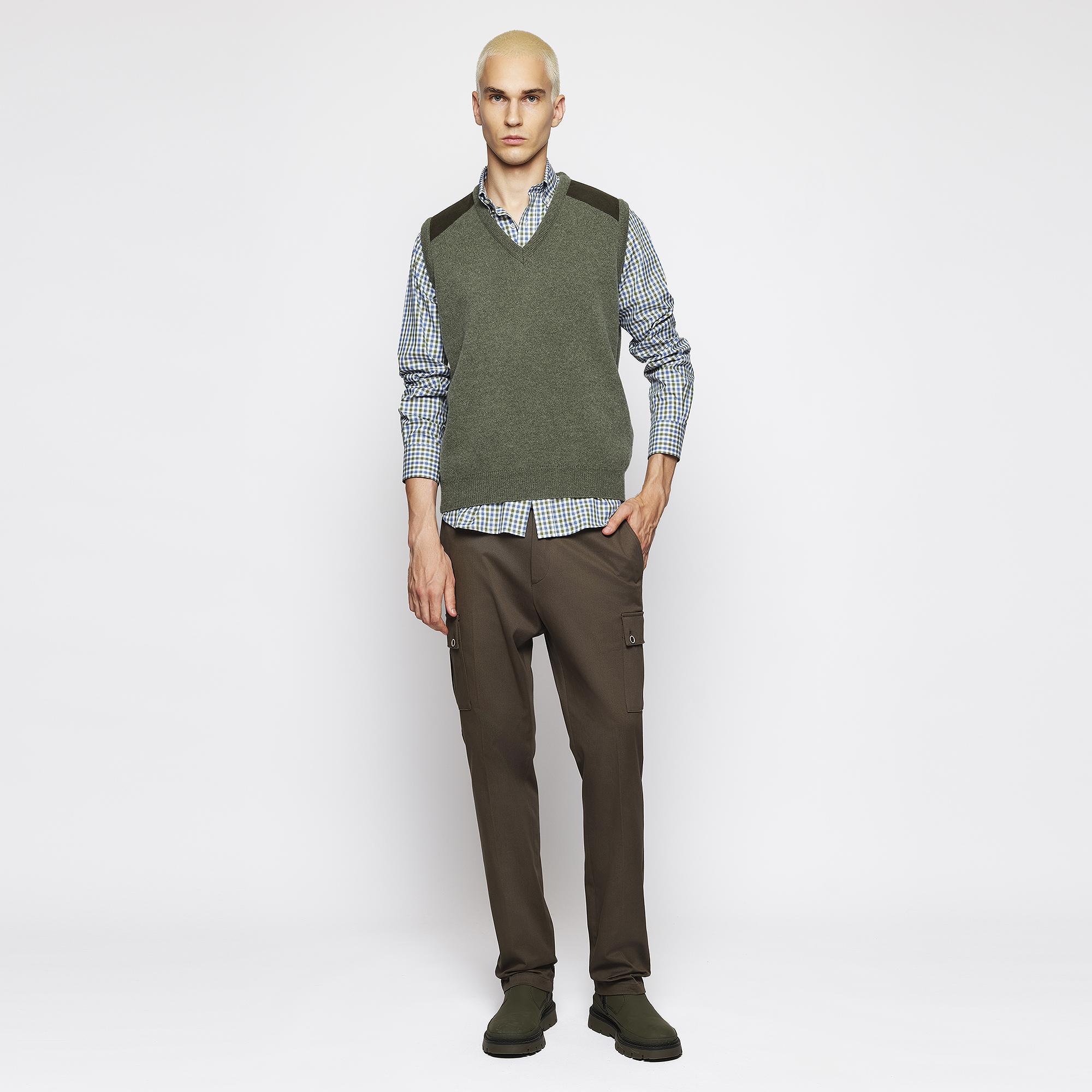 Camisa de Caça Casual Mirto Verde-militar-3