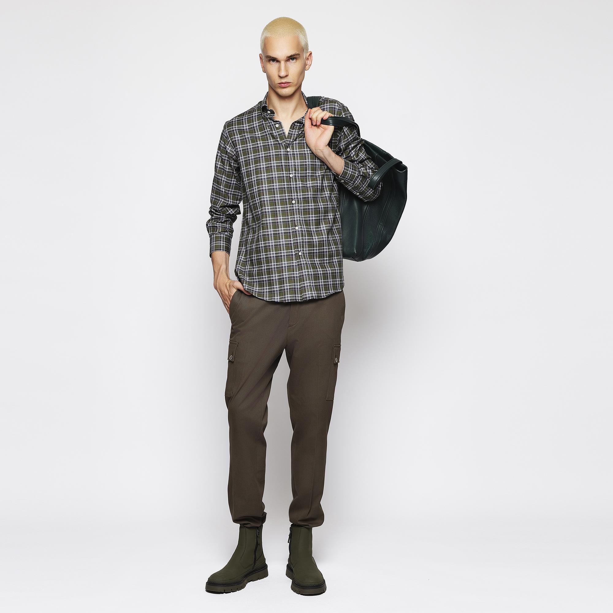Camisa de Caça Casual Mirto Verde-militar-3