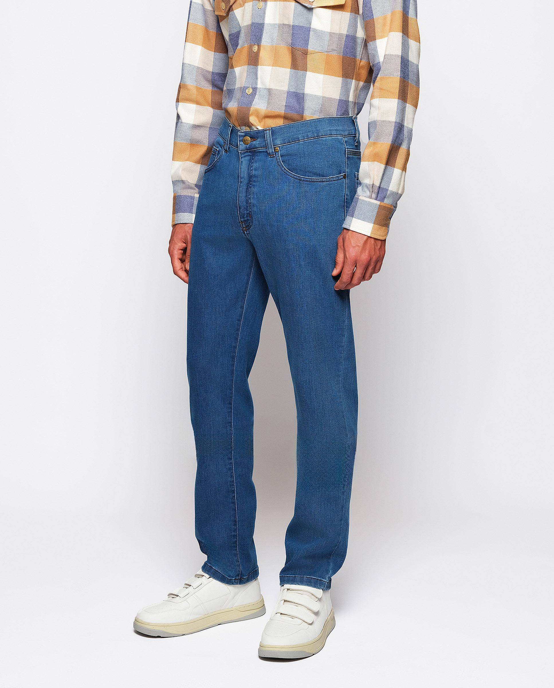 Jeans Regular de 5 Bolsos Azul-claro-1
