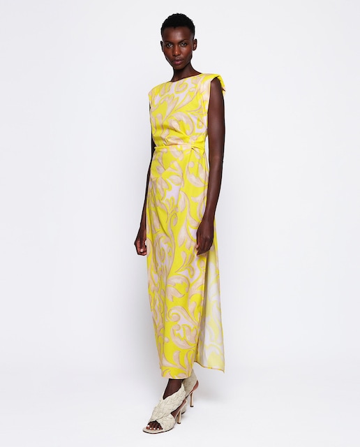 Imagem 0 de Vestido em Algodão com Estampado Ornamental