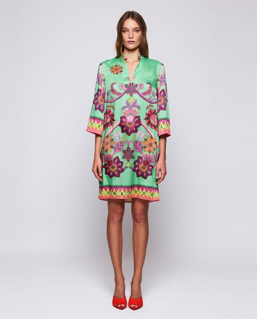 Imagem 0 de Vestido Fluído com Estampado Floral Posicionado
