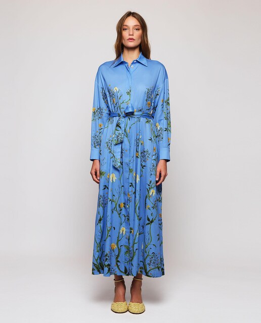 Imagem 0 de Vestido Tipo Camisa com Estampado Floral