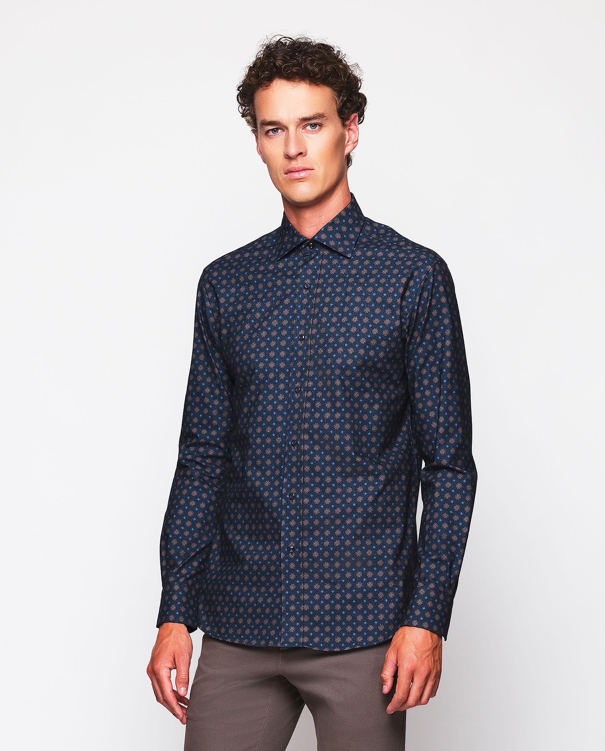 Imagem 0 de Camisa Casual de Manga Comprida Estampada