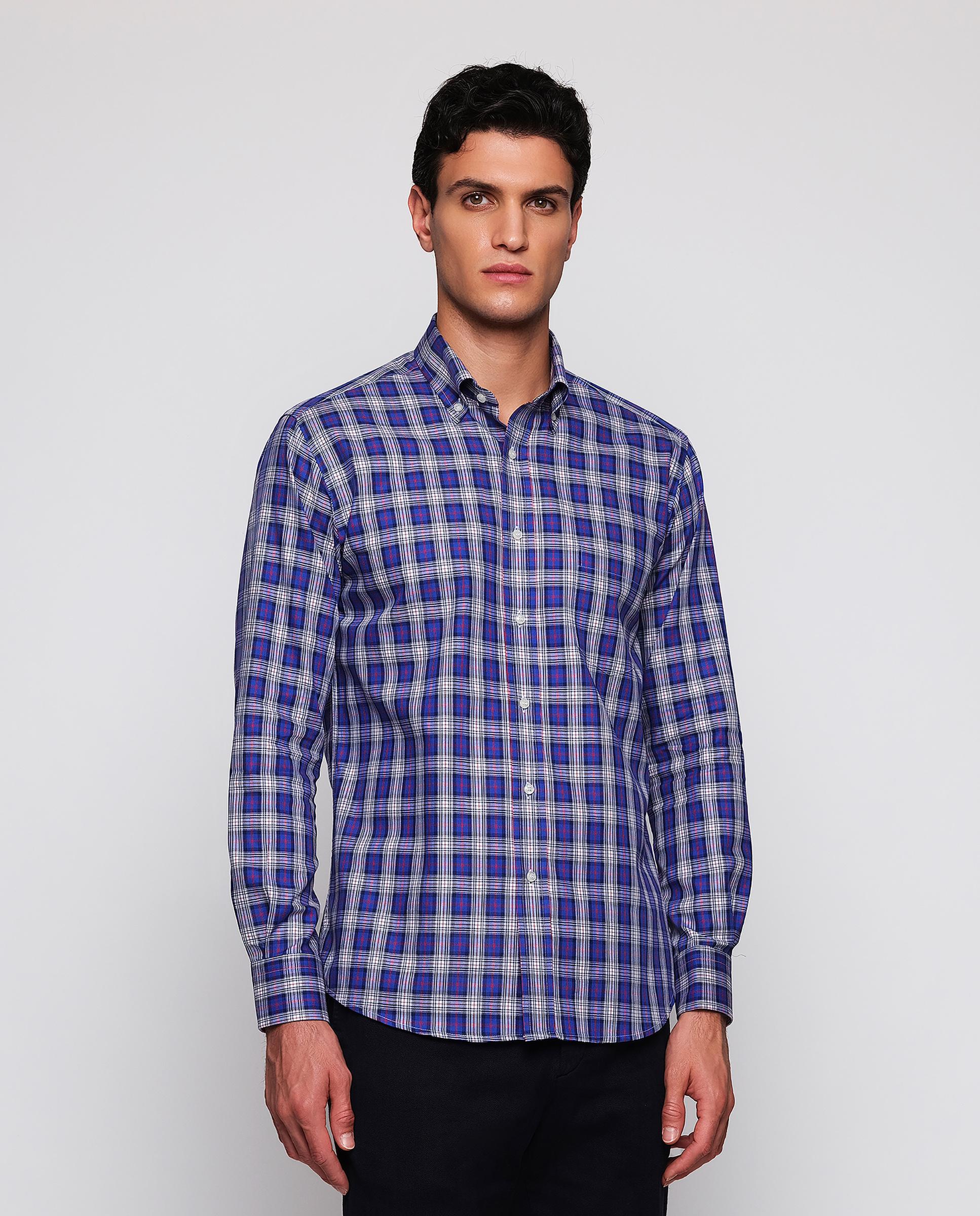 Imagem 0 de Camisa Aos Quadrados Casual com Estrutura Espiga