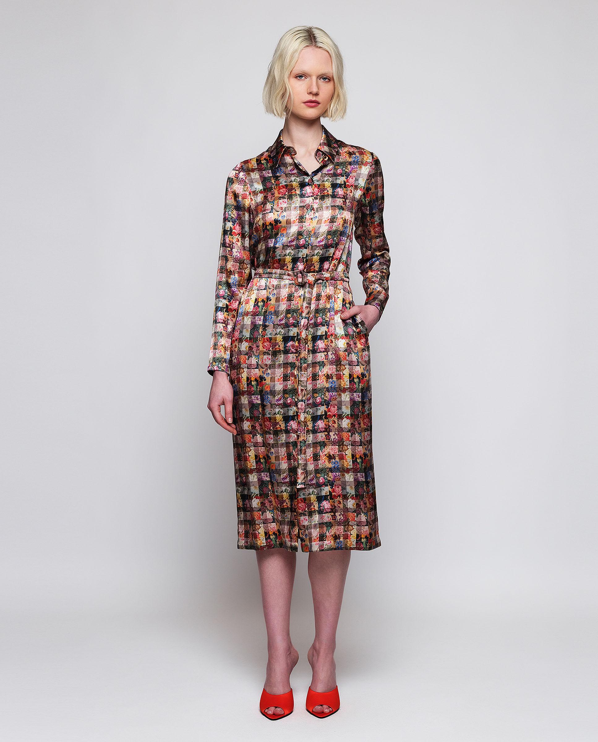 Imagem 0 de Vestido Estampado Floral de Seda