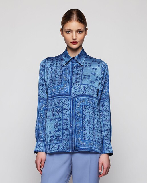 Imagem 0 de Blusa com Estampado Aos Quadrados Florais